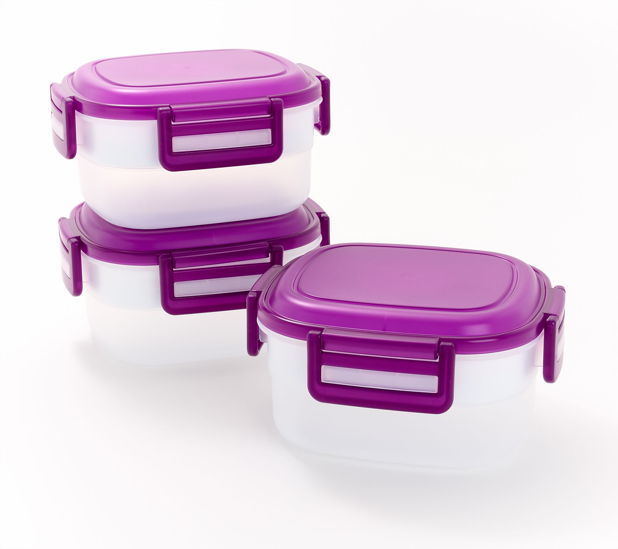 LocknLock Set of 3 Bento Box Containers w/ Ice Pack Insert