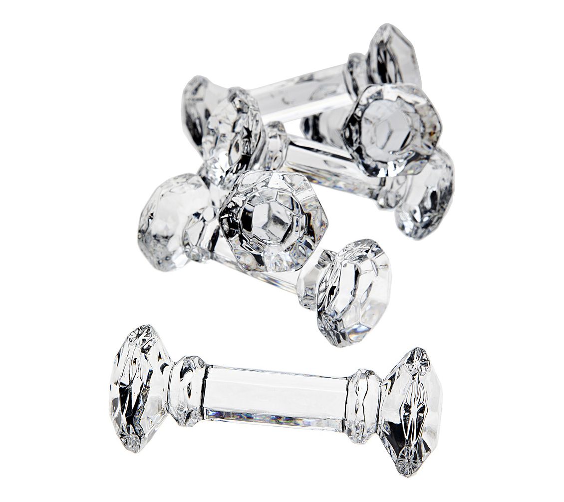 Godinger Crystal Dumbbell Knife Rests, Set of 6