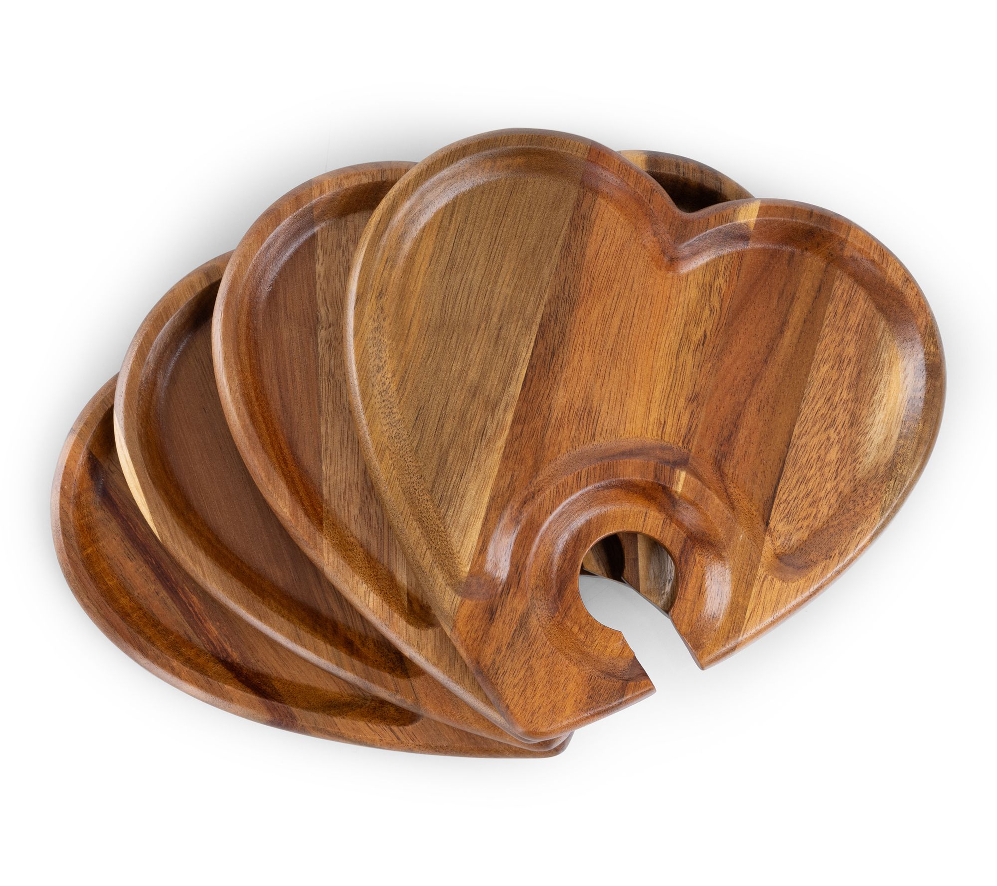 Toscana Heart Shaped Wine Appetizer Plate Set of 4