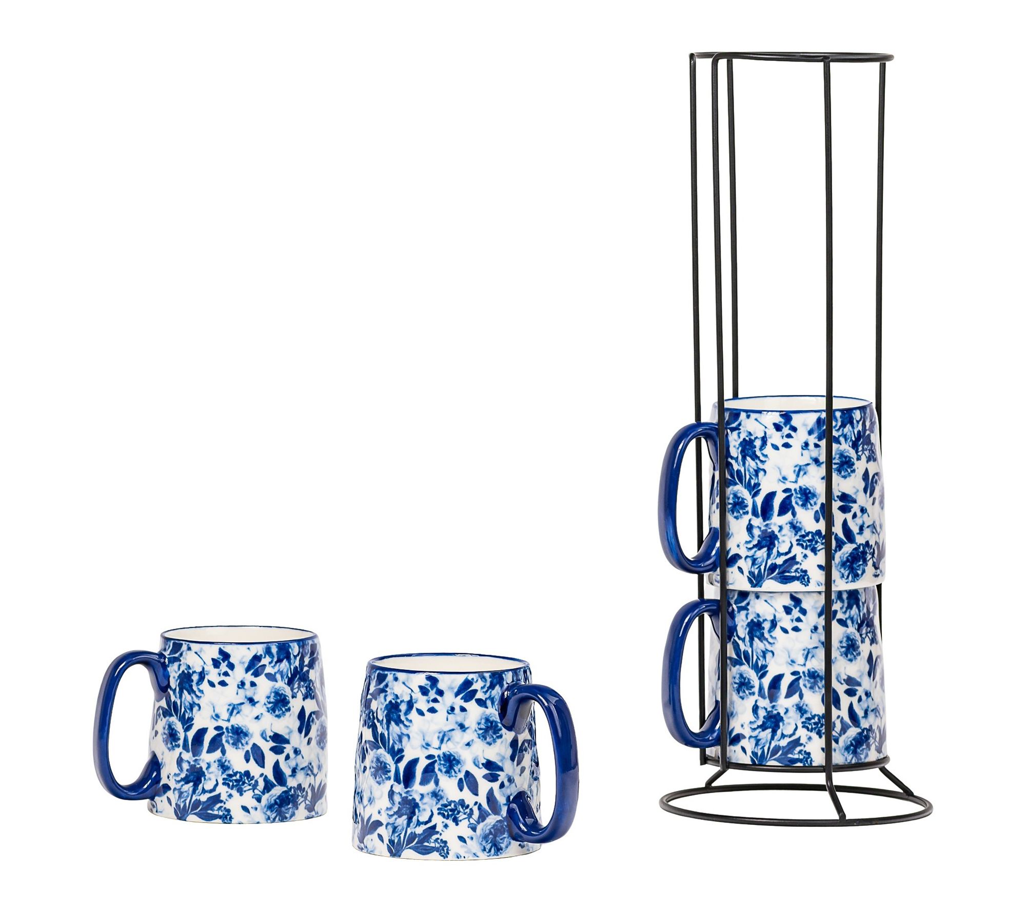 10 Strawberry Street Set of 4 Bella Espresso Demitasse Stack