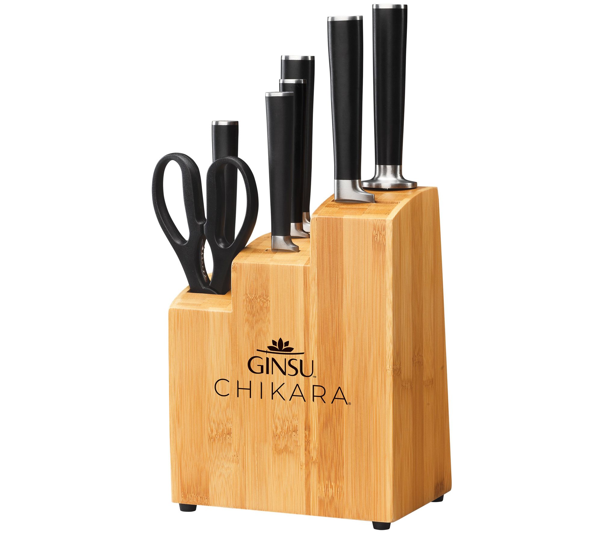 Ginsu Chikara Series 8 Piece Cutlery Set (Bamboo Block)