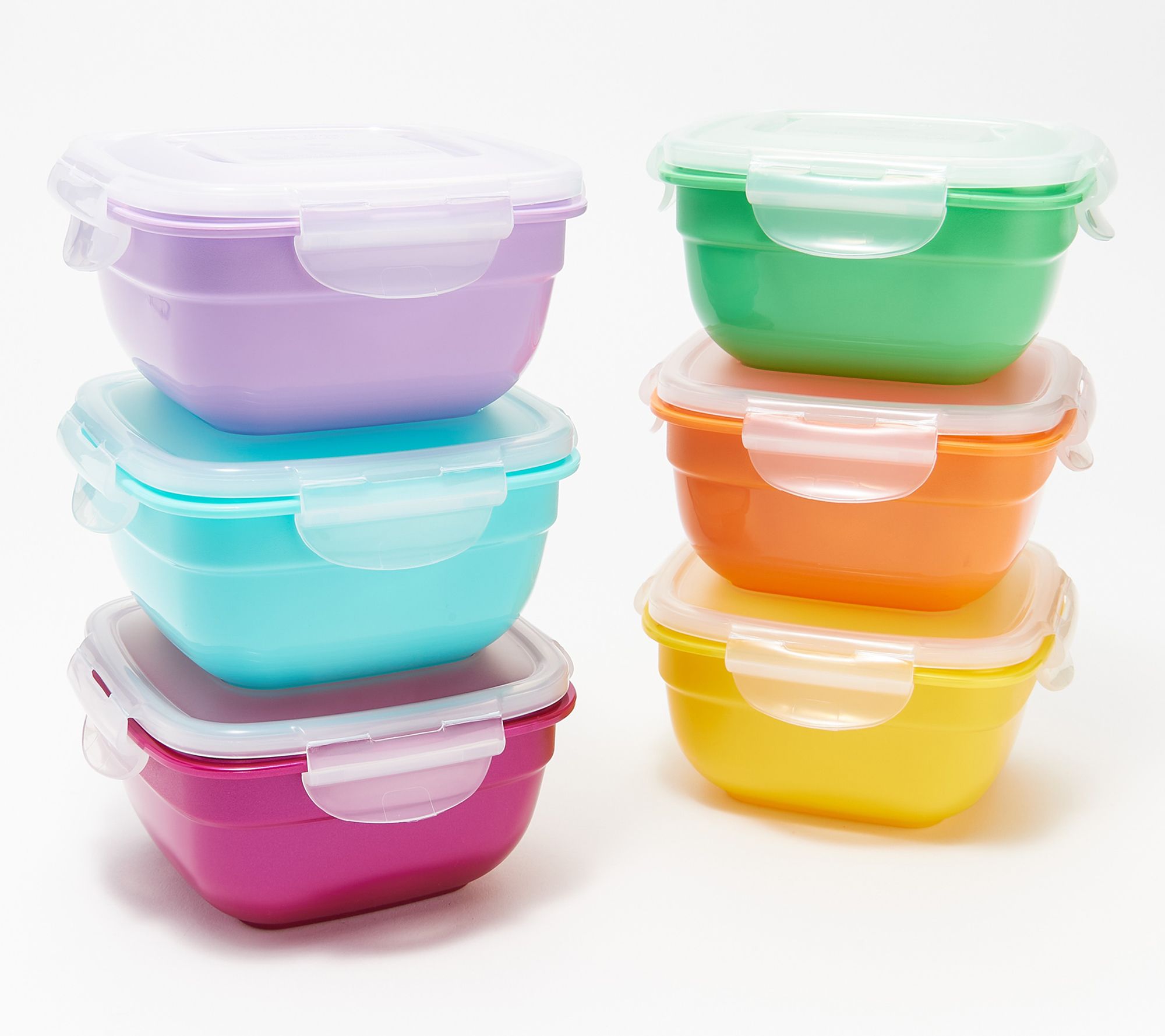  Mini Plastic Storage Containers with Locking Lids, 6