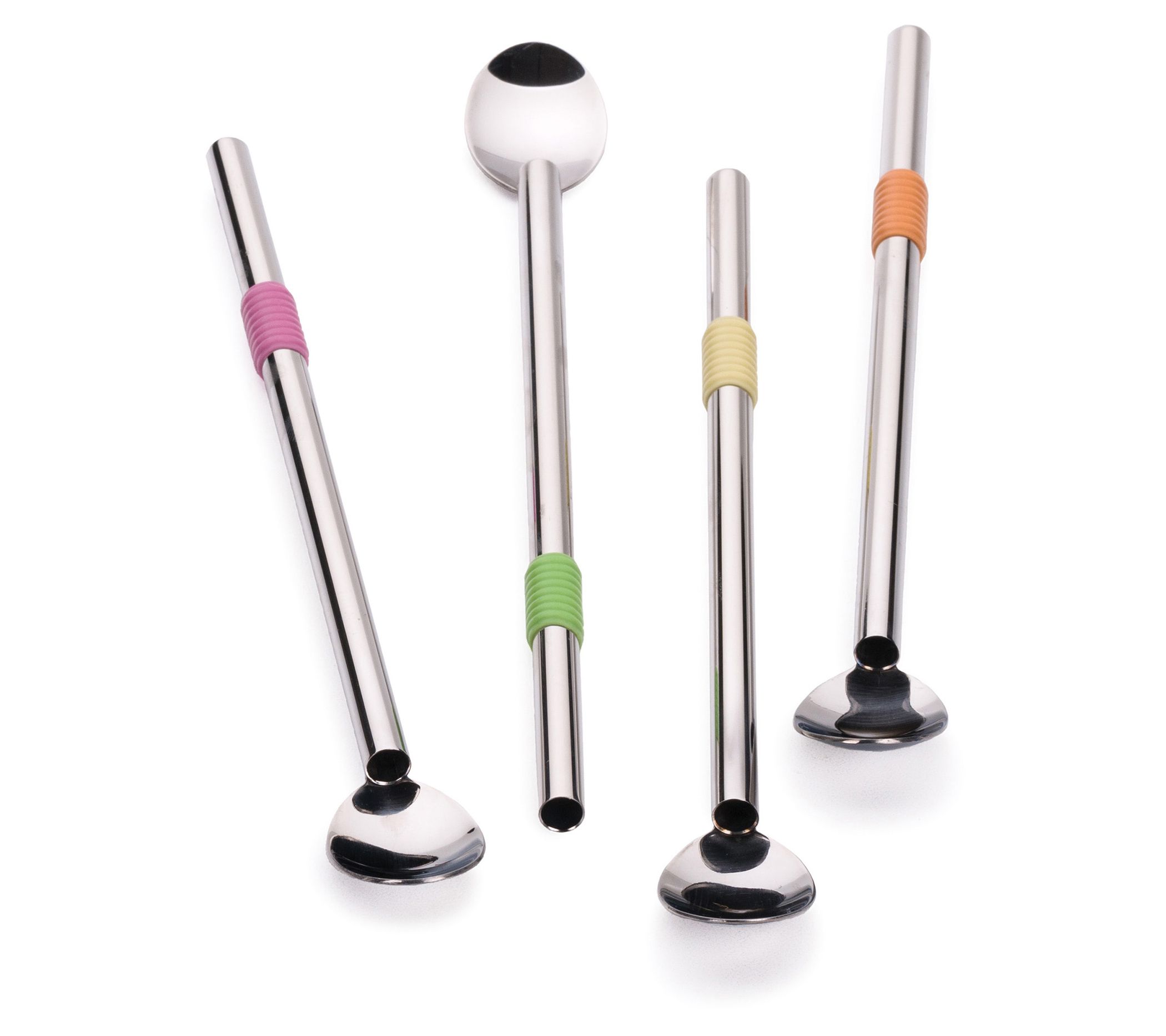 RSVP Set of 4 8.5" Reusable Spoon Straws