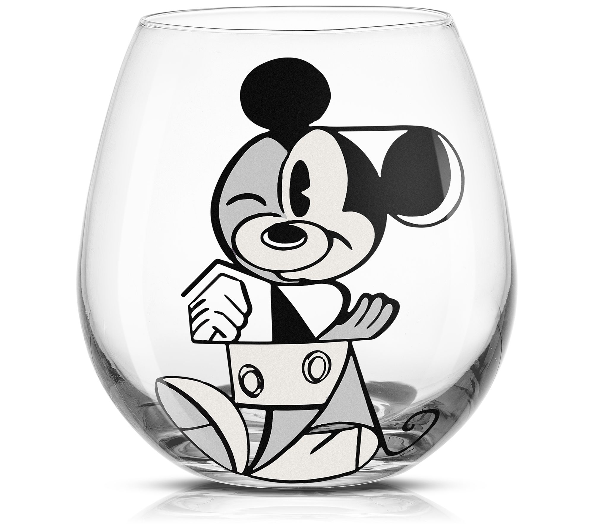 JoyJolt Disney Mickey Mouse Geo Picnic Stemless Wine