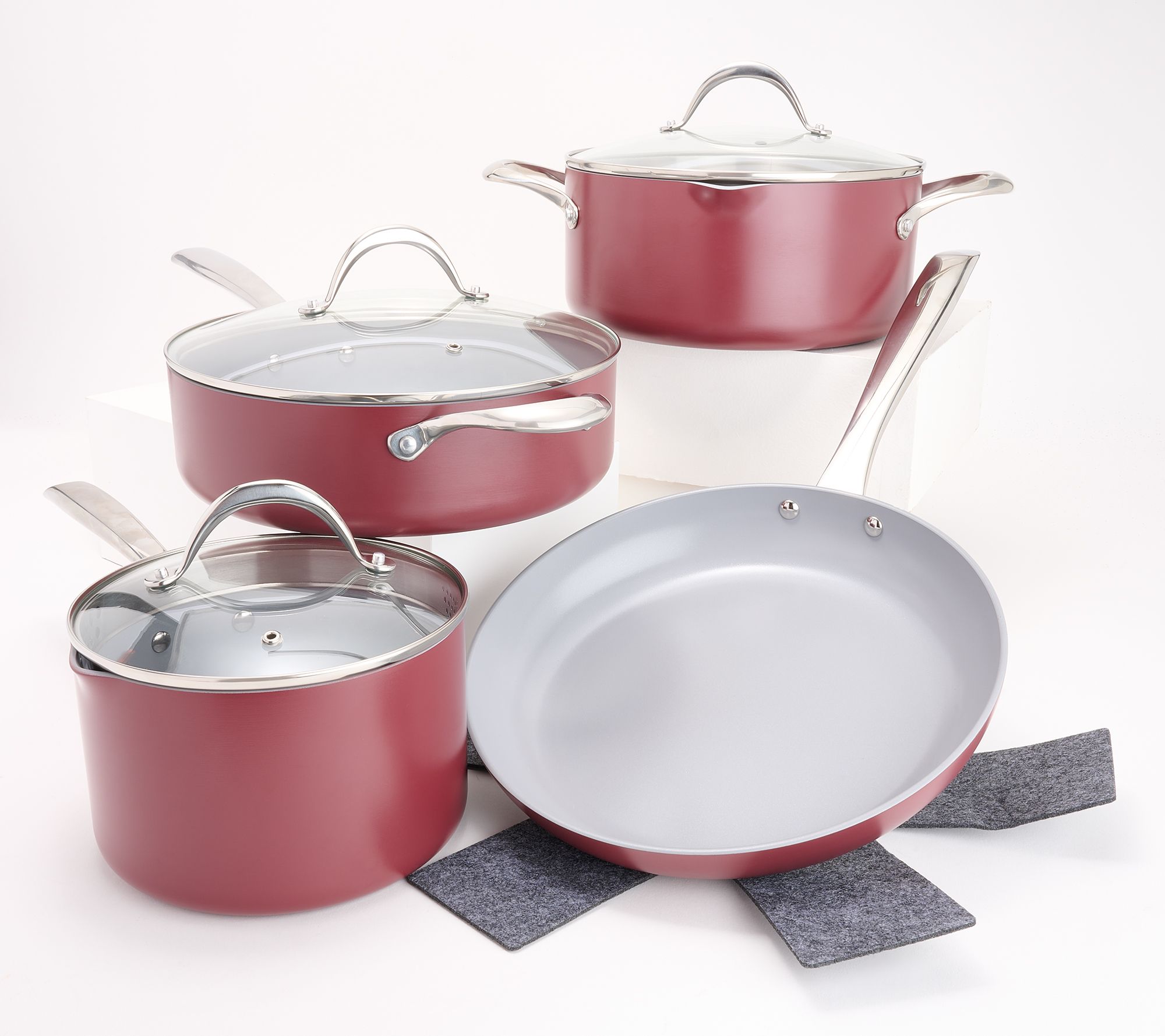 Technique 7-Pc Stackable Hard Anodized CeramicNonstick Cookware Set