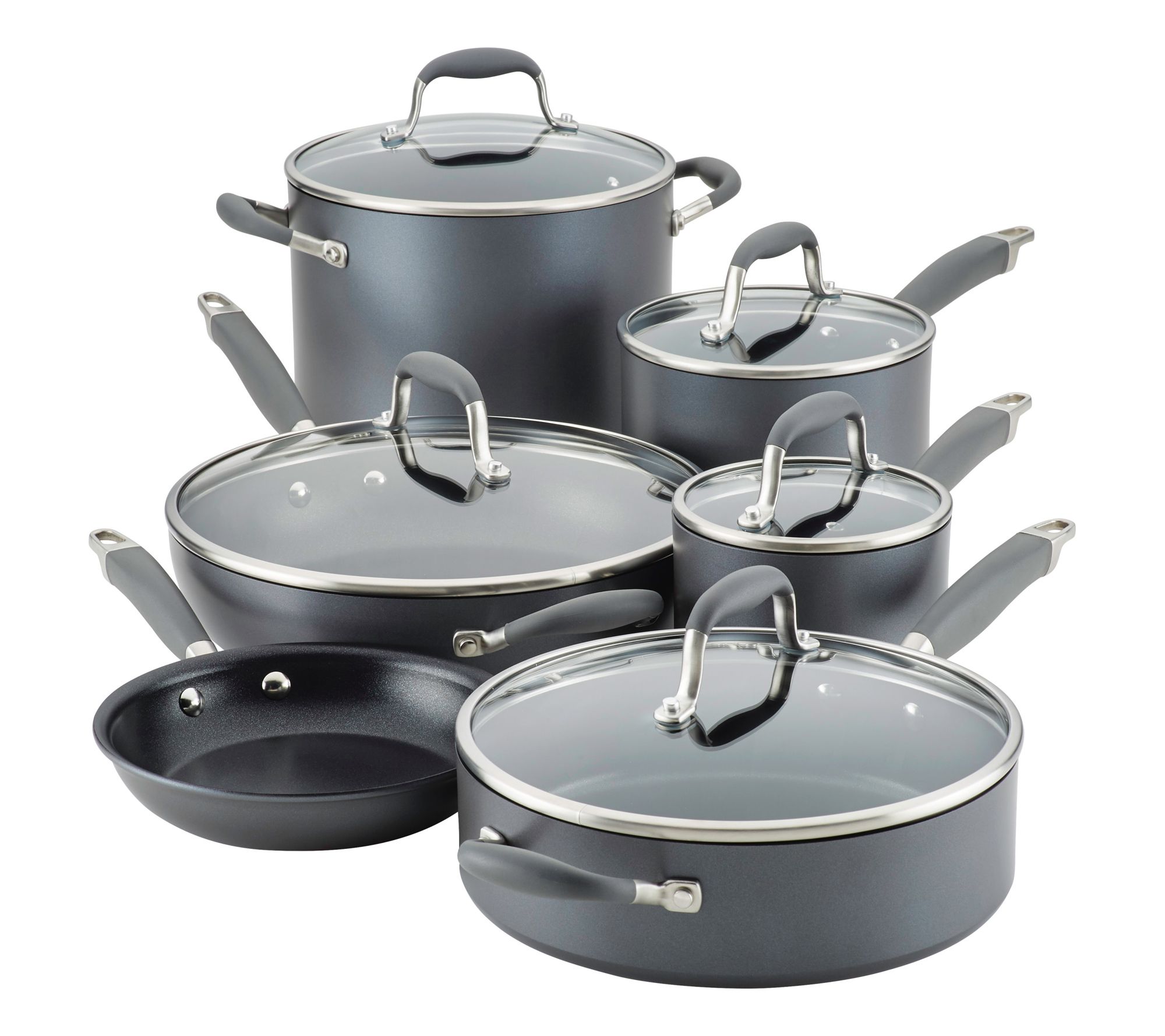 Anolon Advanced Home Hard-Anodized Nonstick Coo kware Set, 11pc