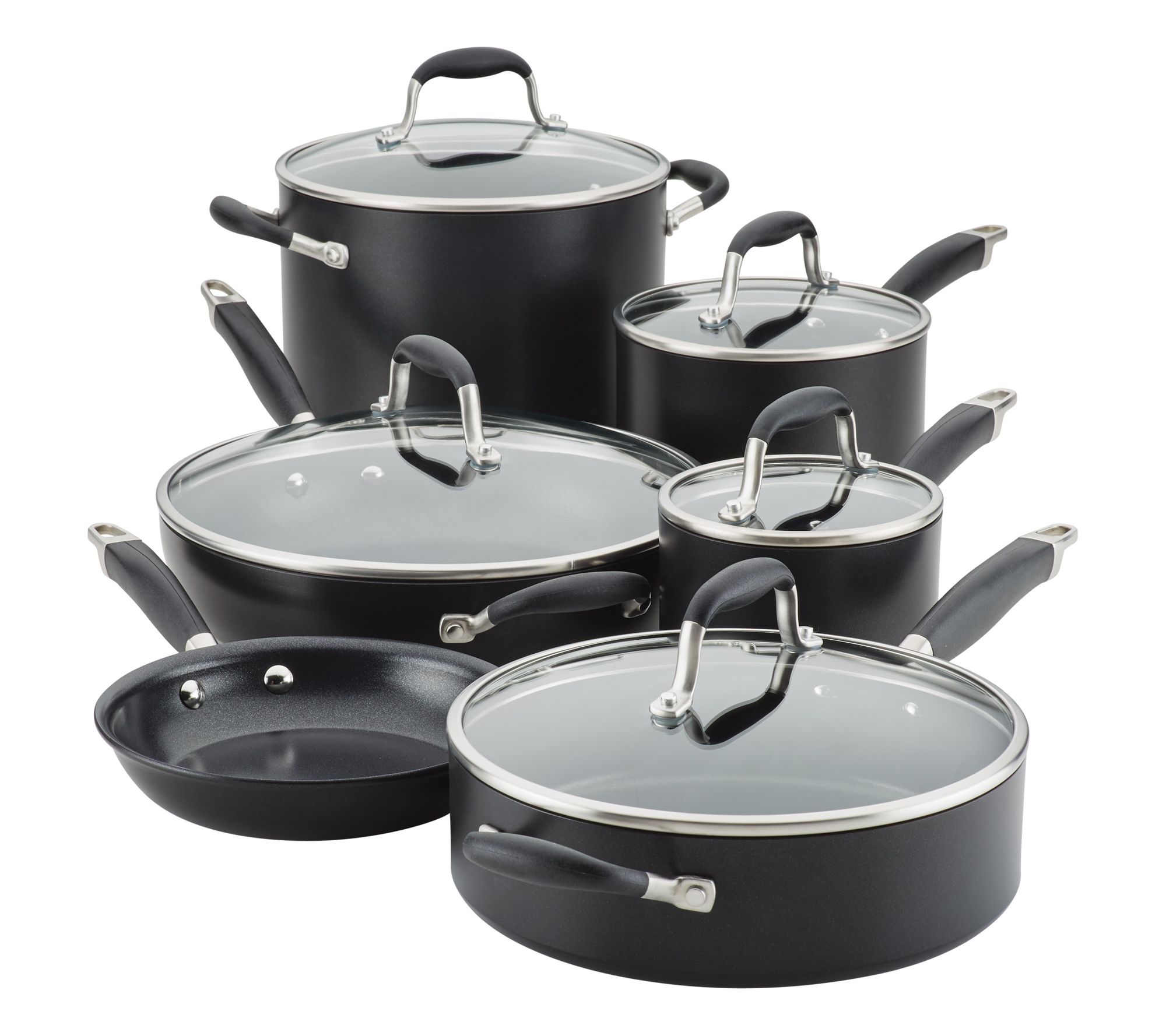 Anolon Advanced Home Hard-Anodized Nonstick Cookware Set, 11pc