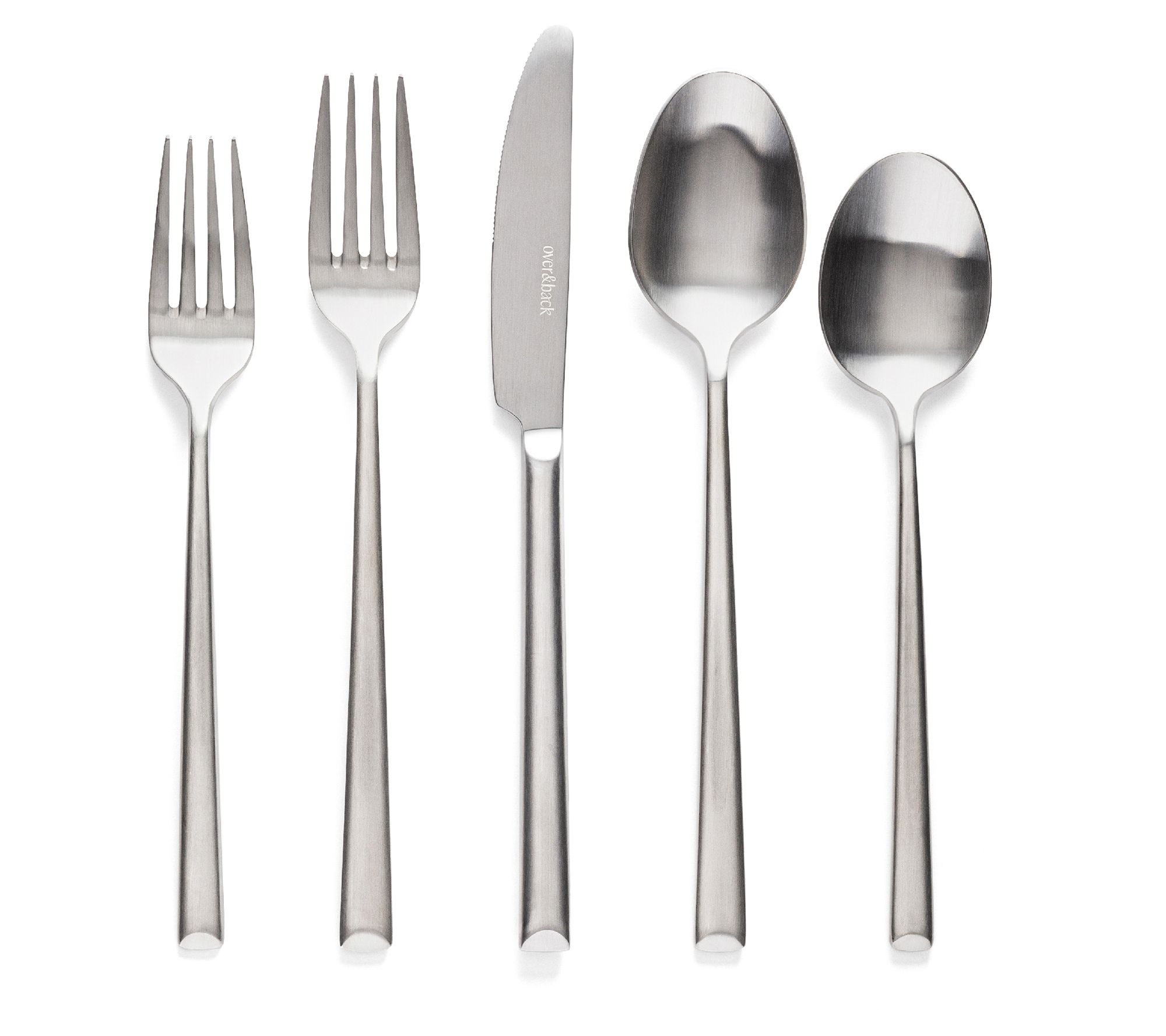 over&back 20-Piece Modern Flatware Set - Service for 4