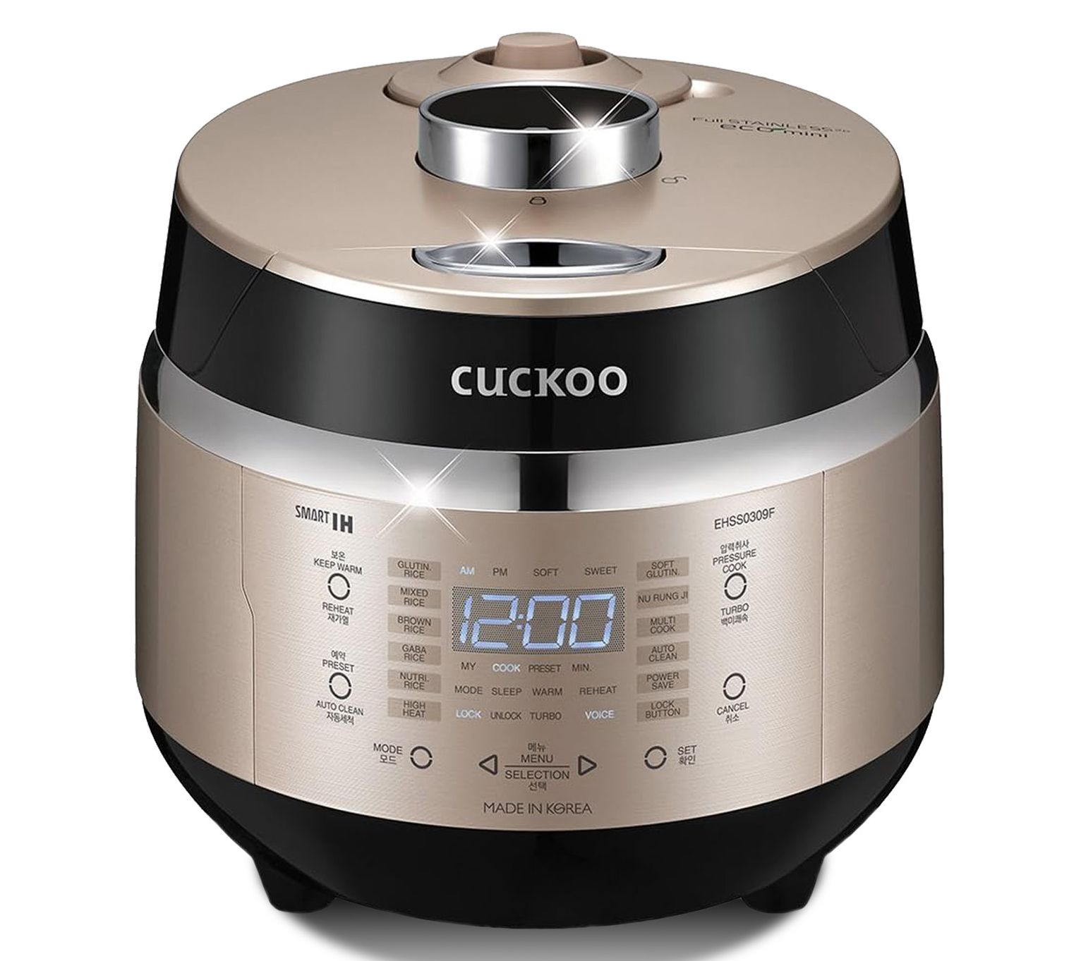 CUCKOO 3-Cup Induction Heating FuzzyLogic Pressure Rice Cooker