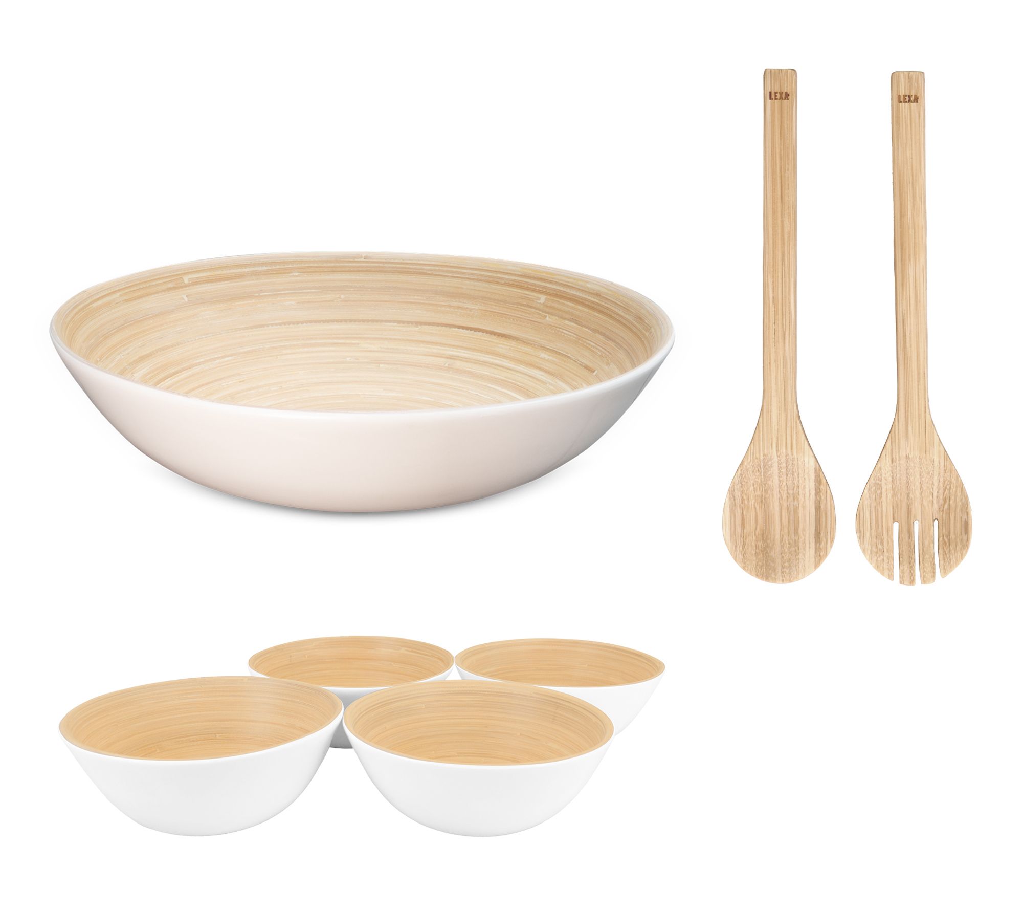 Lexa Bamboo 6 Piece Salad Serving Set