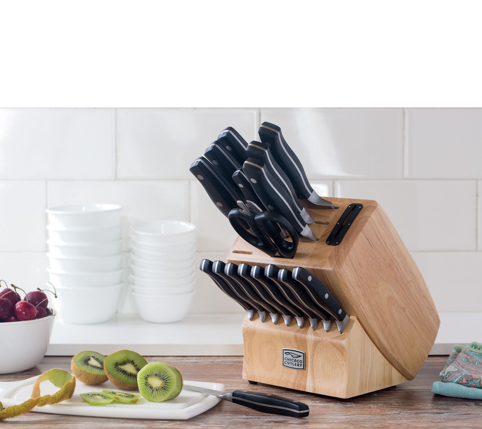 Chicago Cutlery Insignia 18-pc. Guided Grip Knife Block Set with Built-In  Sharpener