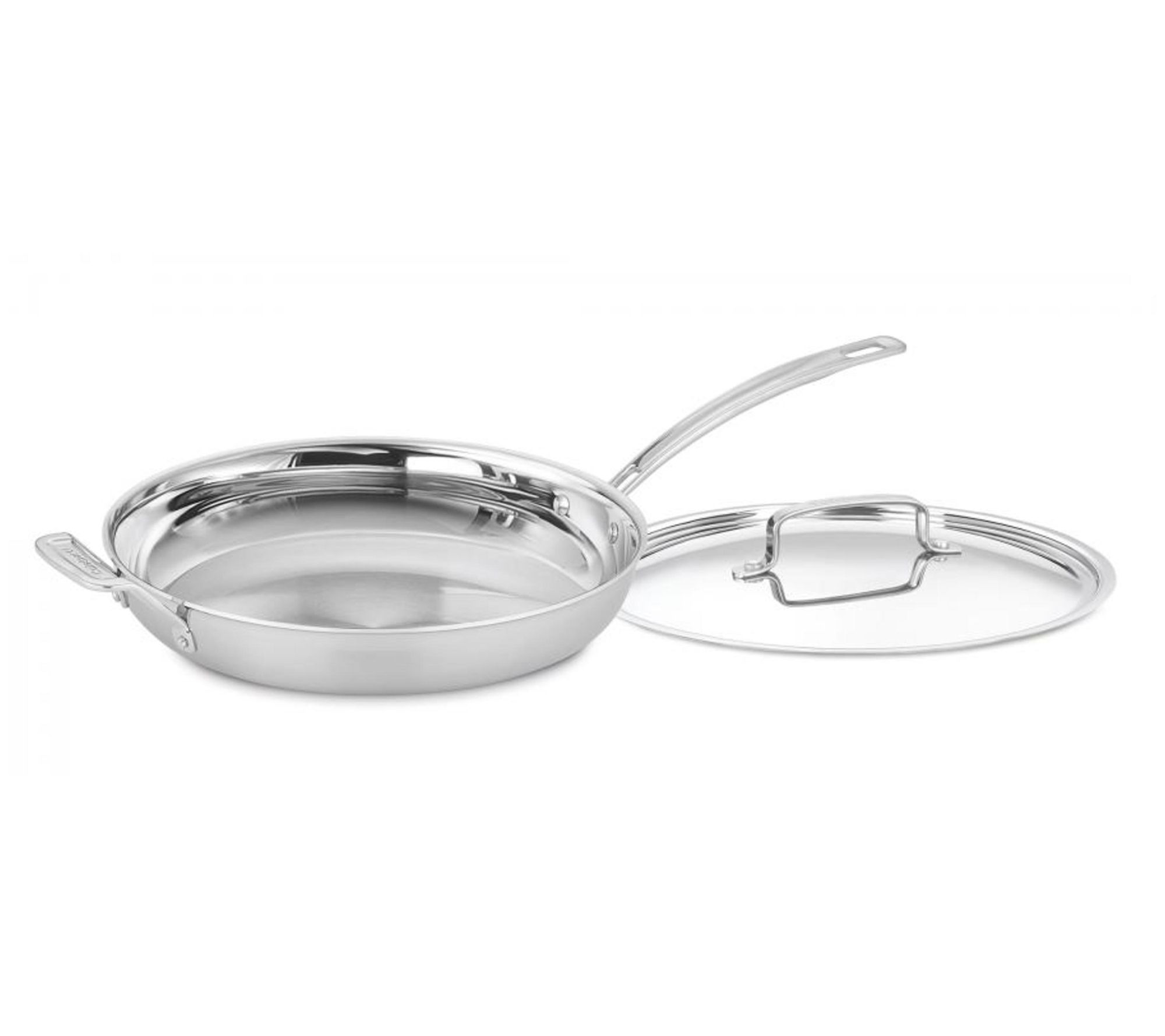 Cuisinart Chef's Classic Stainless Ceramic Nonstick Skillet, Silver, 12