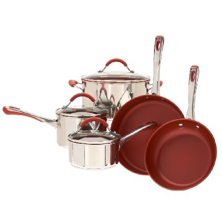 CooksEssentials Premier 18/10 Stainless Steel 8-Piece Cookware Set 