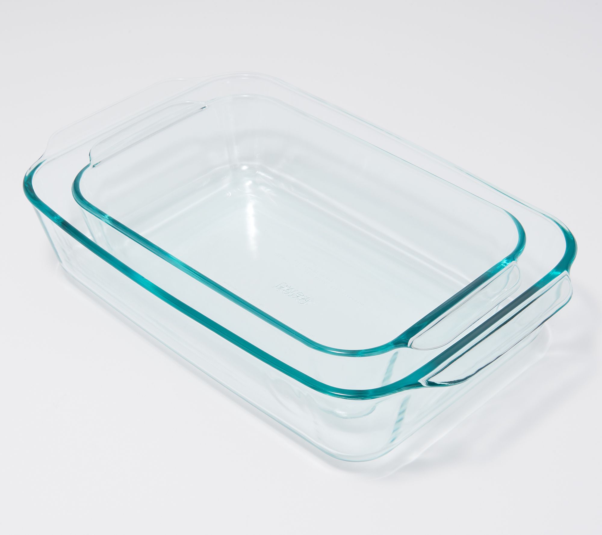 Pyrex Deep 2 Piece Glass Baking Dish Set With Lids QVC