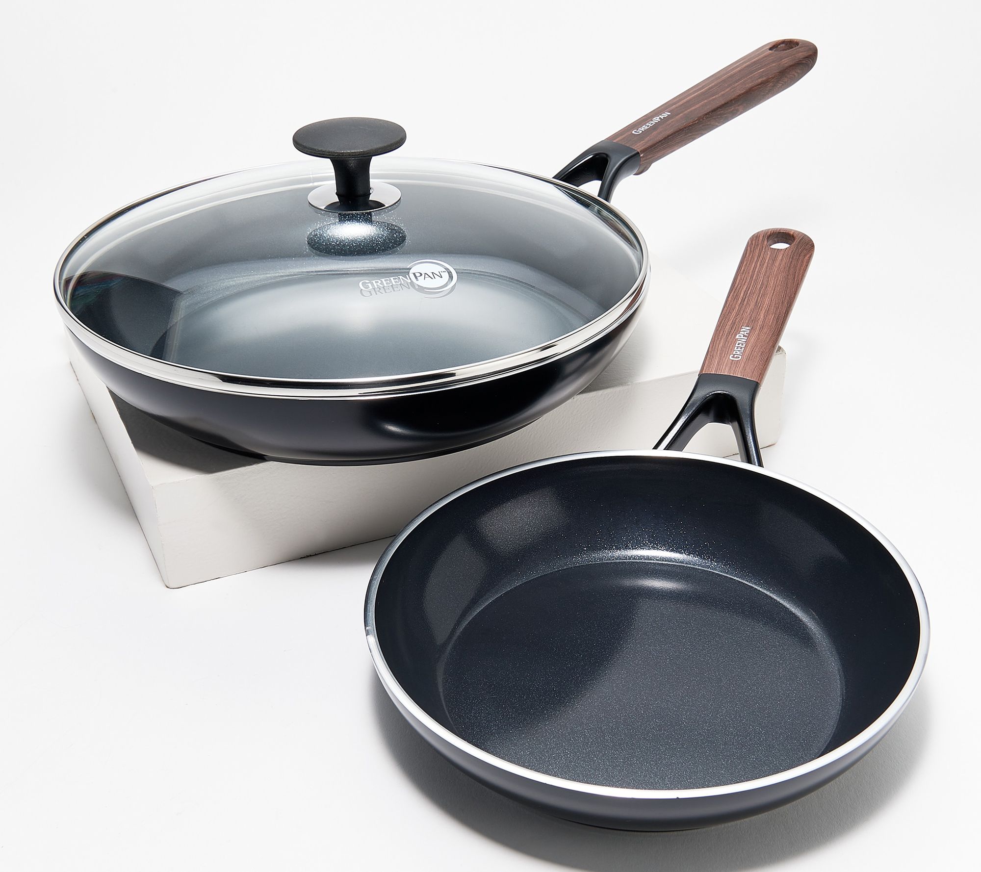 GreenPan Design Series 10 and 12 Skillet Set with Lids