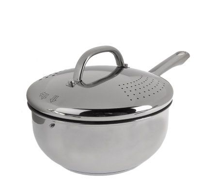 cook's essentials 500g Stainless 2 Piece Everyday Pan Set with