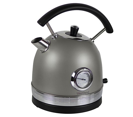 West Bend 1.7 Liter Retro Stainless Steel Electric Kettle