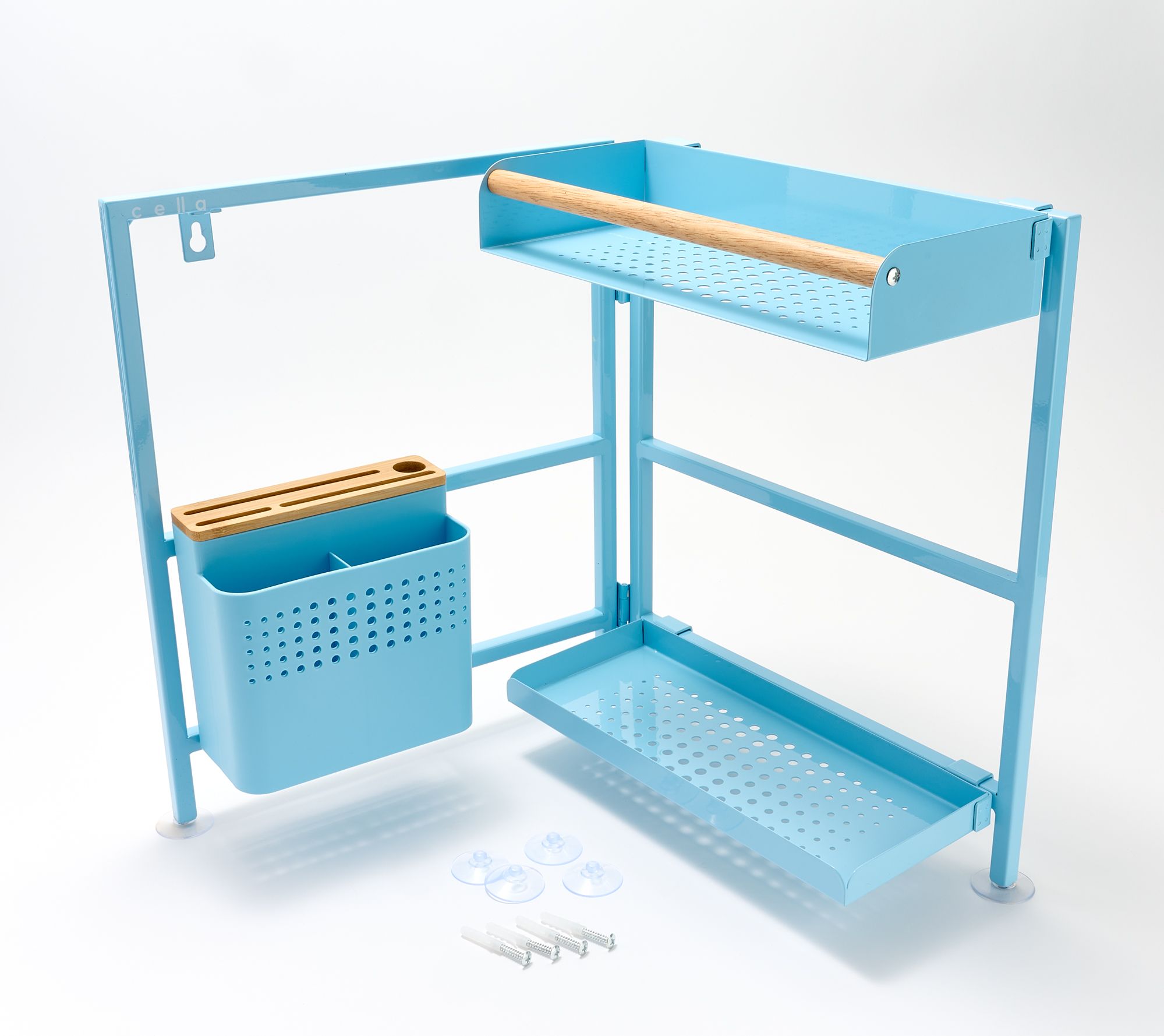 Cella Stainless Steel Two-Tier Corner Rack Organizer