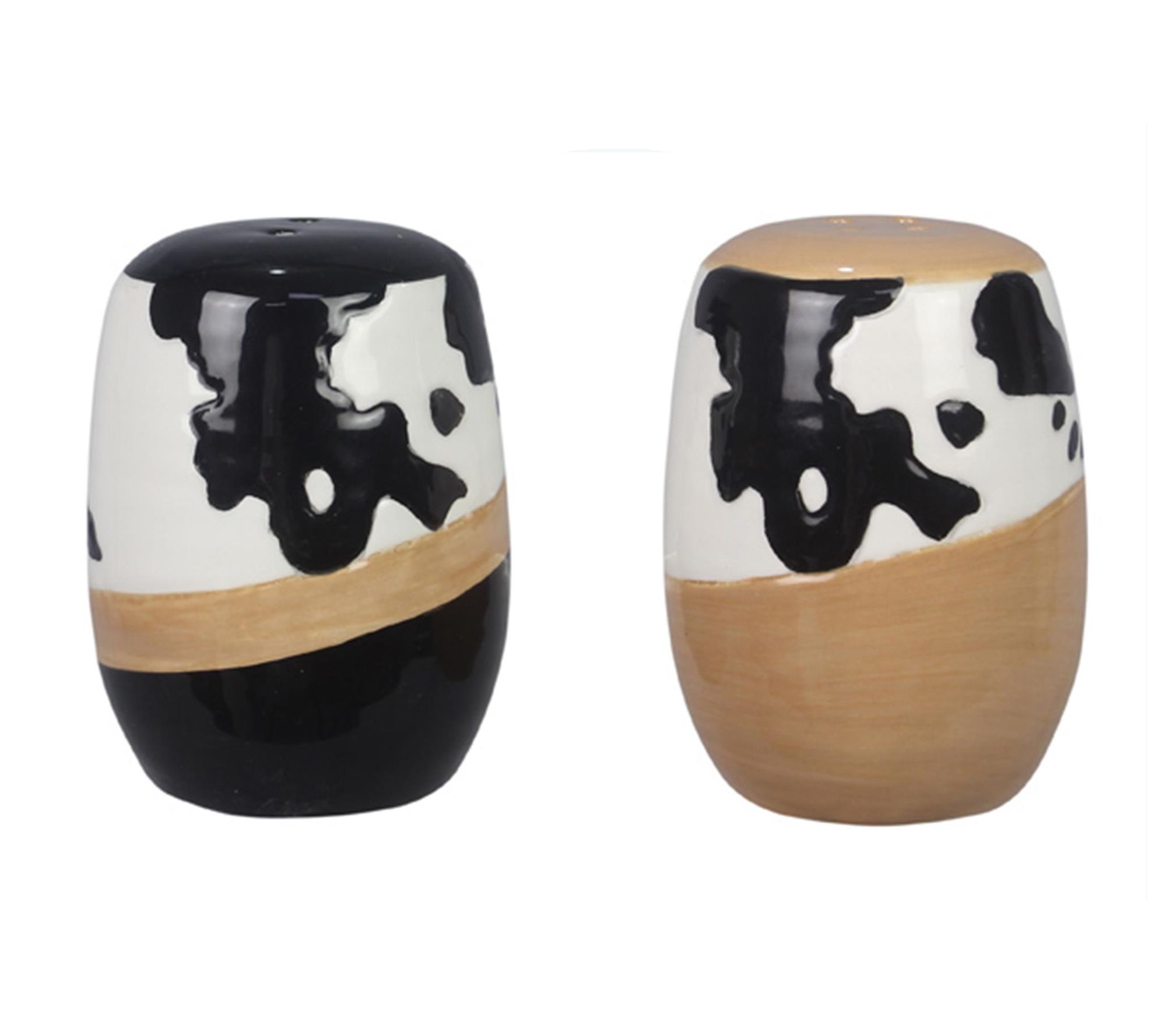 Young's Inc 2-Piece Ceramic Country Salt & Pepper Shaker Set
