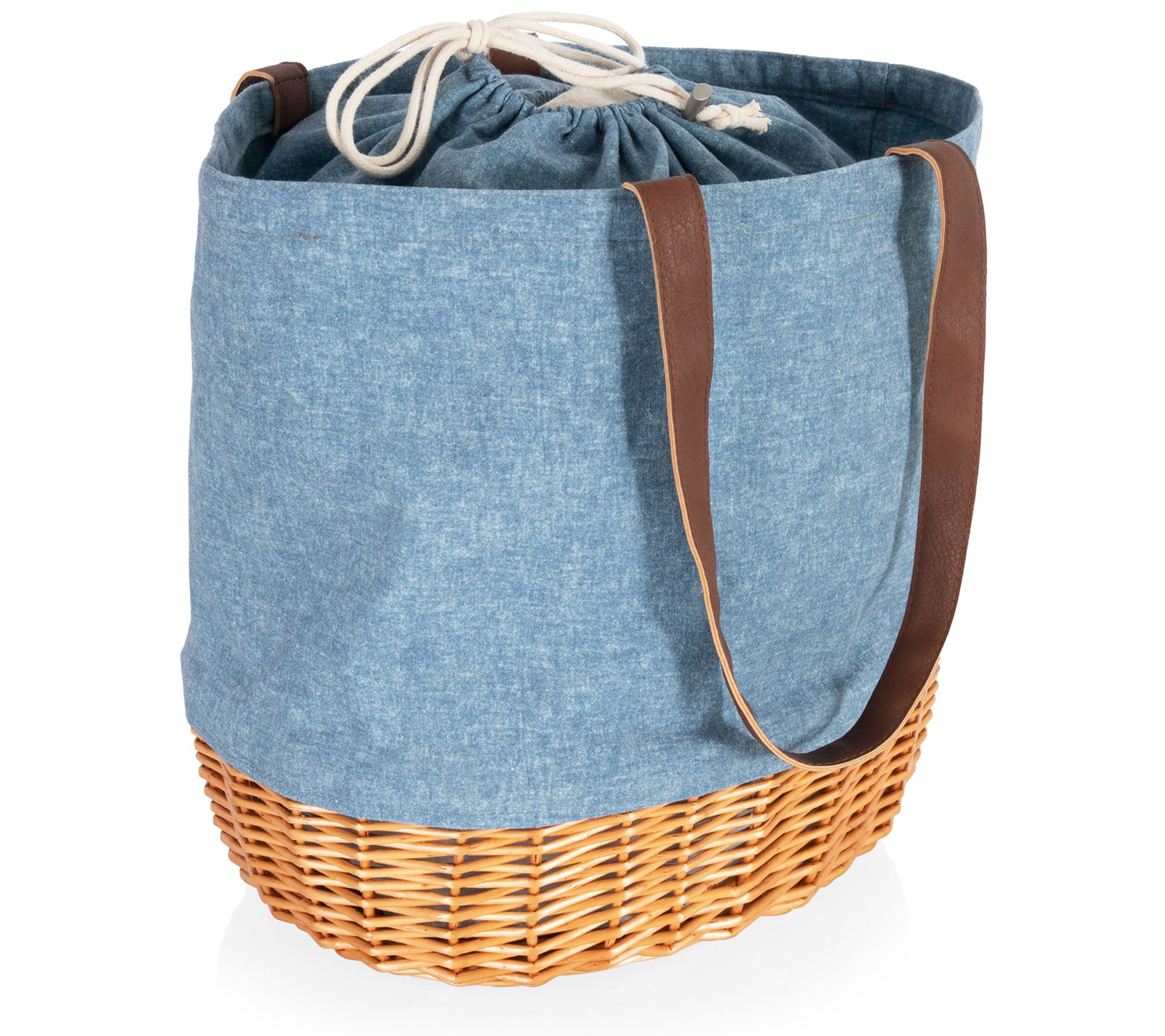 Miami Dolphins - Coronado Canvas and Willow Basket Tote