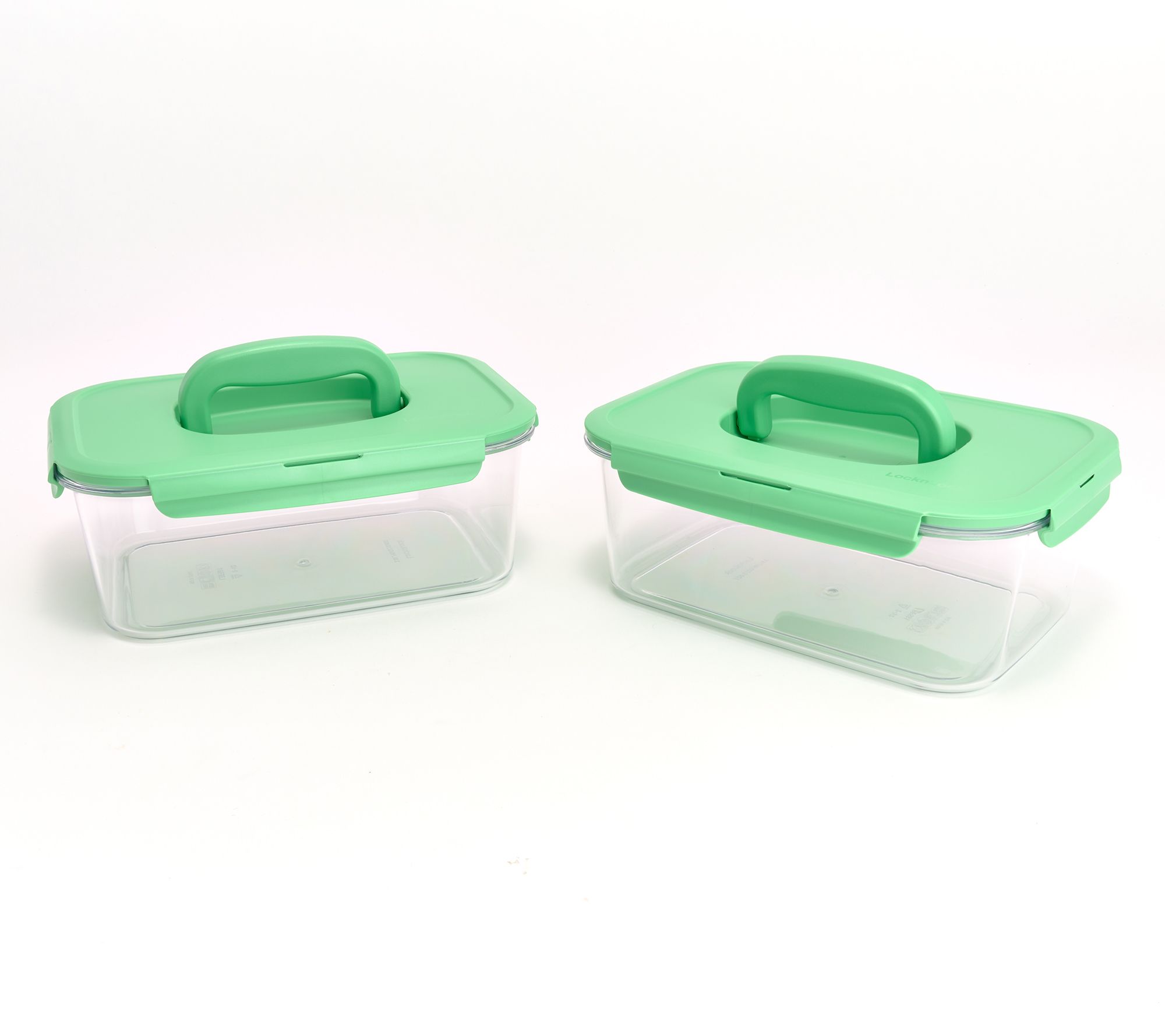 LocknLock Set of 2 Deep Tritan Rectangles w/ Handle Lids - QVC.com