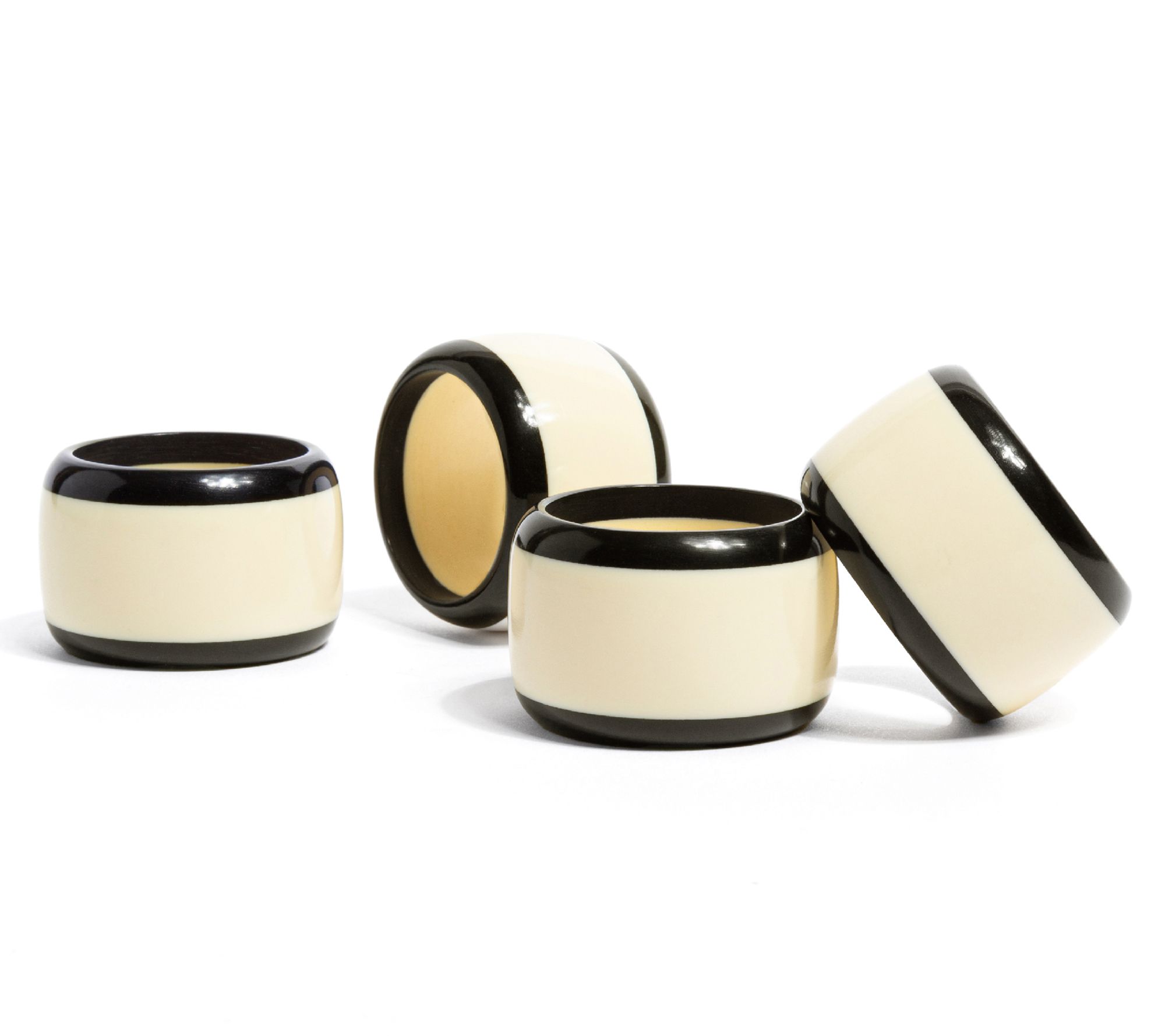 over&back Resin Napkin Rings Set of 4
