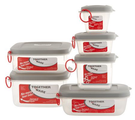 Together-Ware 6-piece Food Storage Container Set - QVC.com