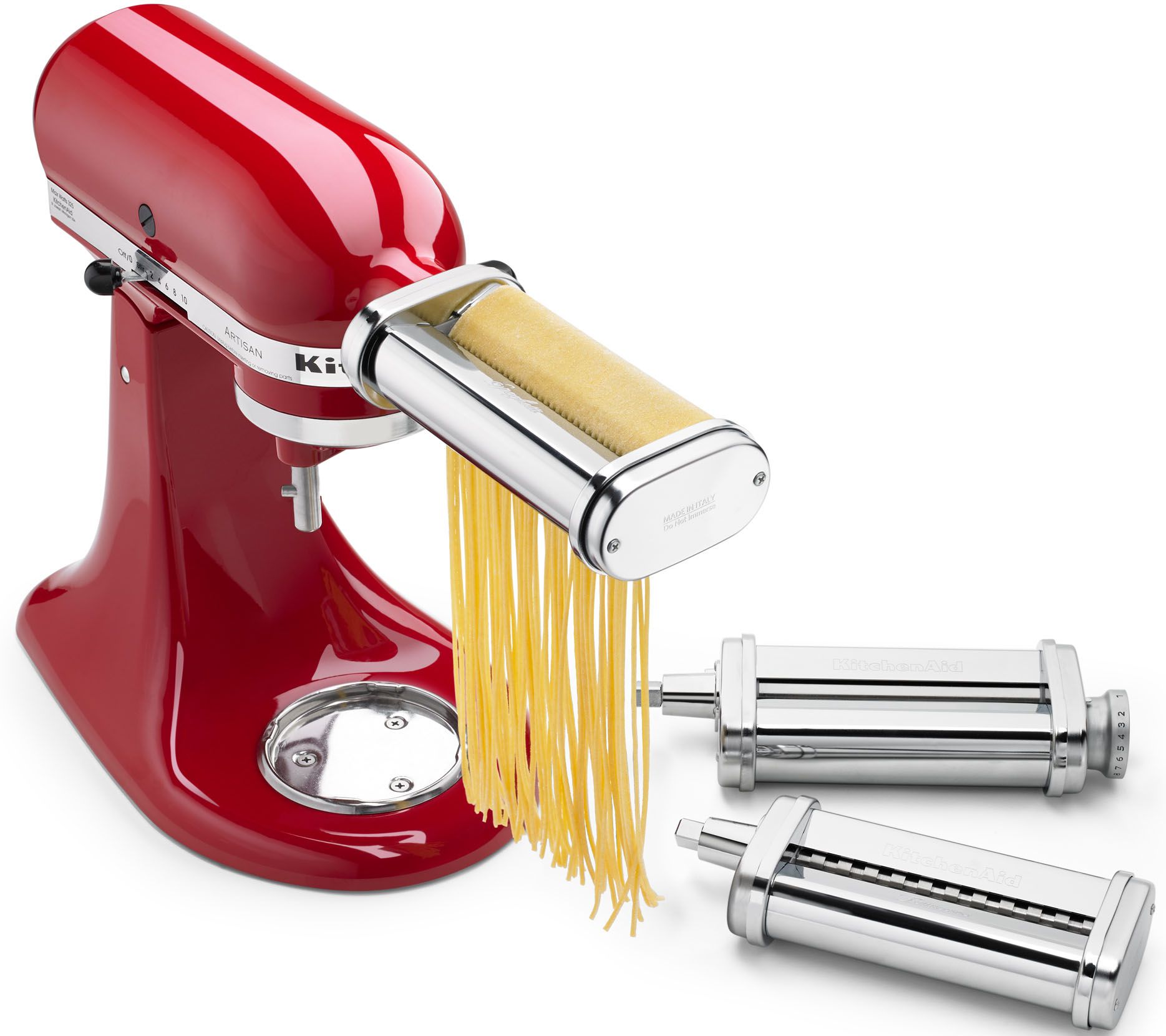KitchenAid 3-Piece Pasta Roller & Cutter Attachment Set w/ Drying Rack on  QVC 