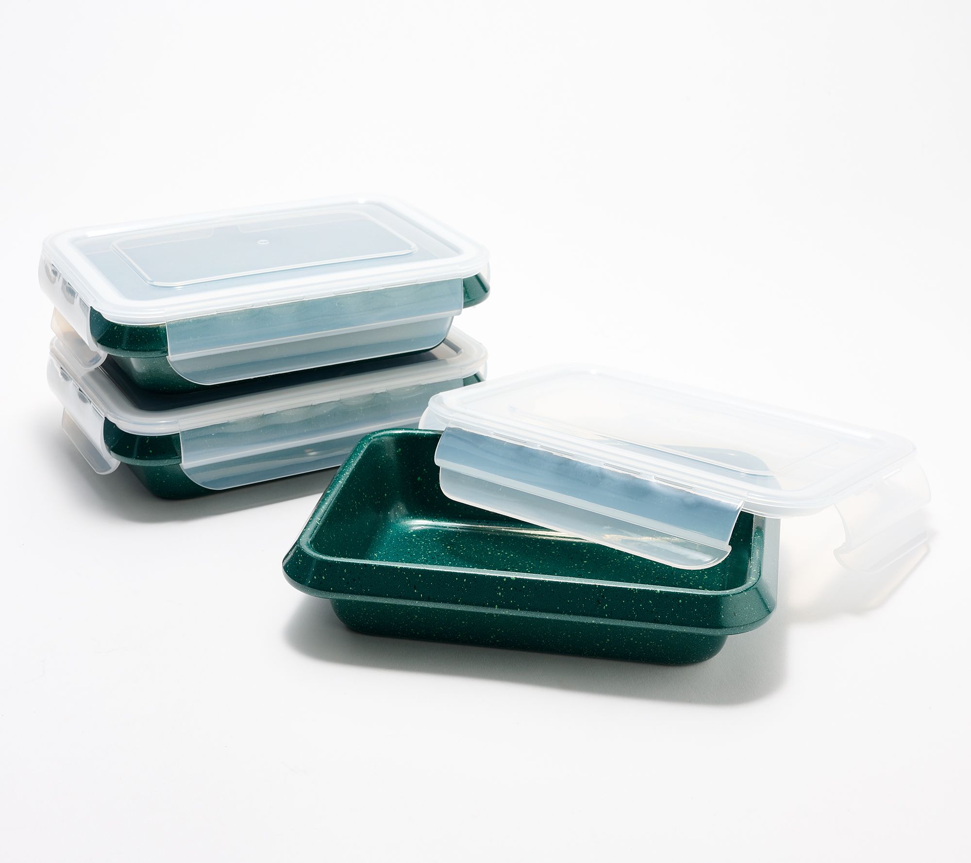 "As Is" Good Housekeeping S/3 Nonstick Bake and Store Pans w/ Lids