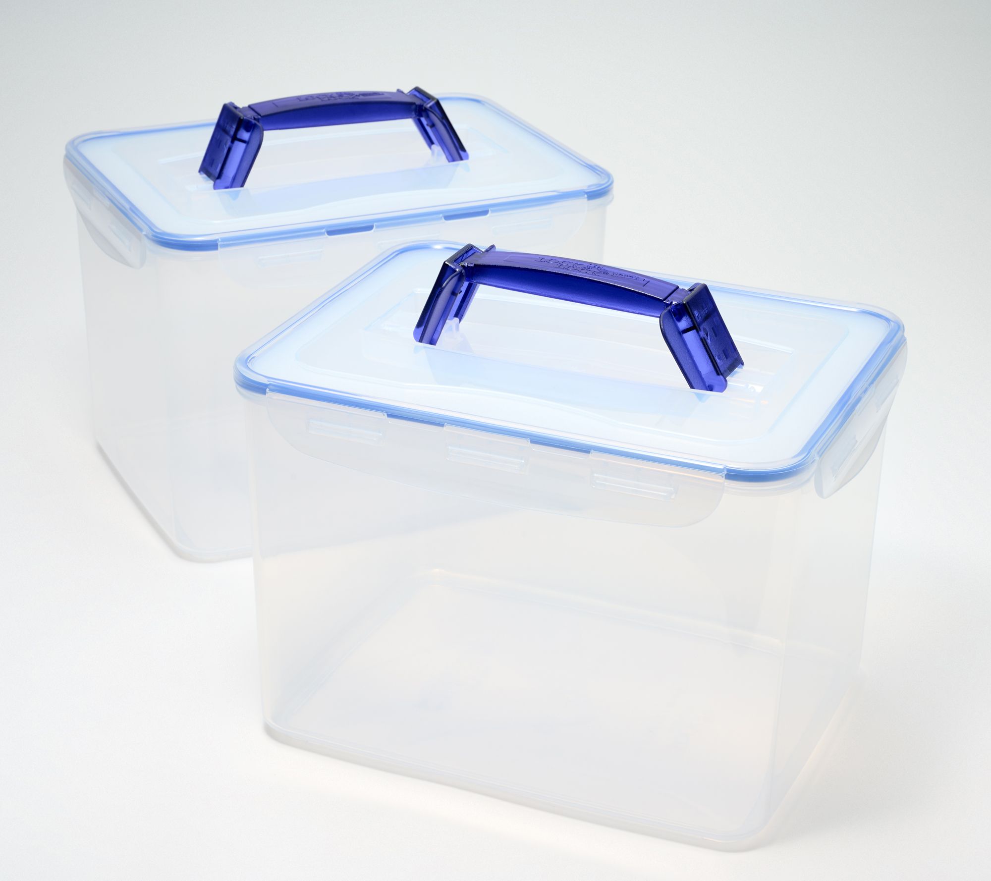 LocknLock Set of (2) 42-Cup Storage Containers w/ (2) Handle Lids