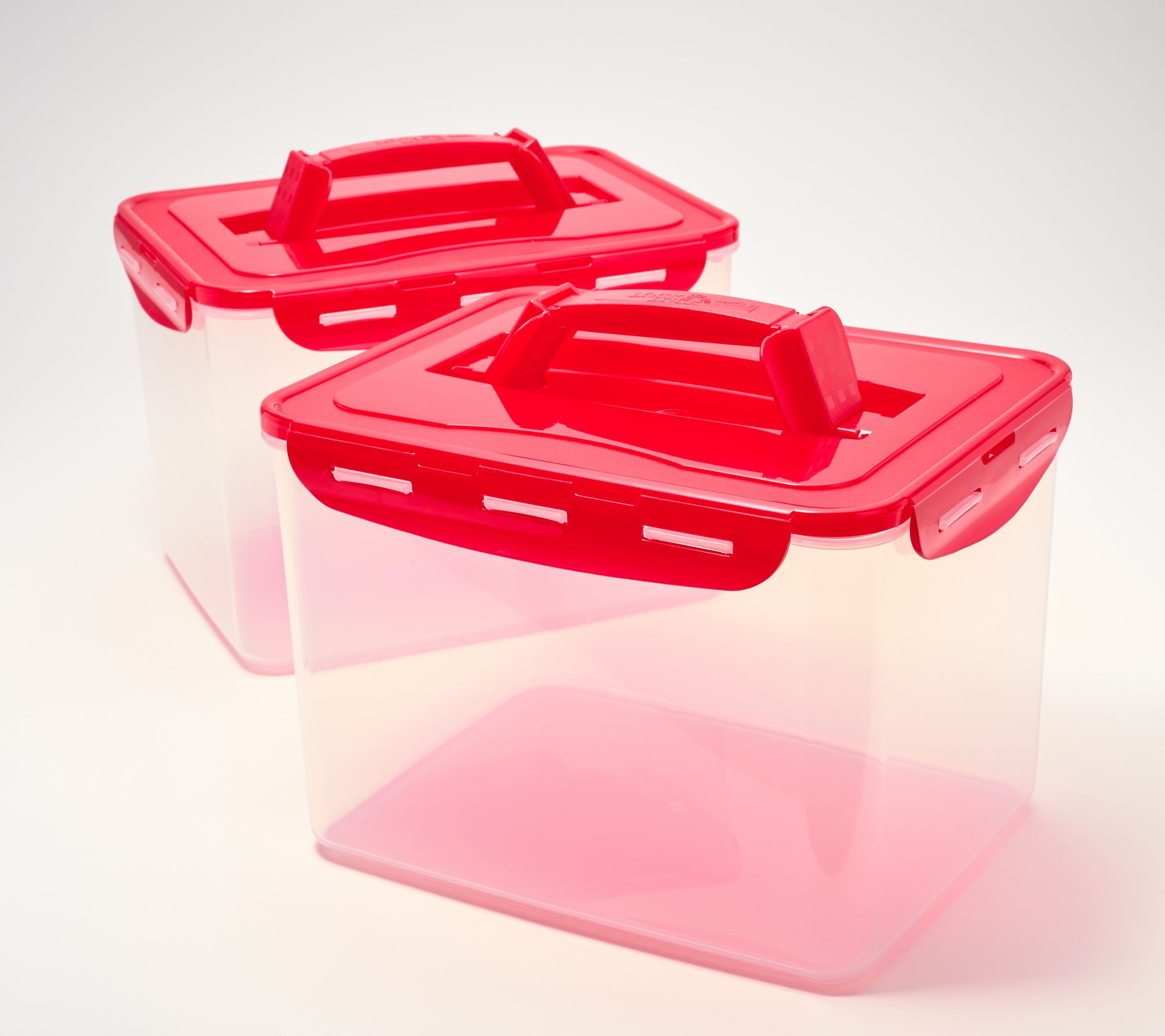 LocknLock Set of (2) 42-Cup Storage Containers w/ (2) Handle Lids