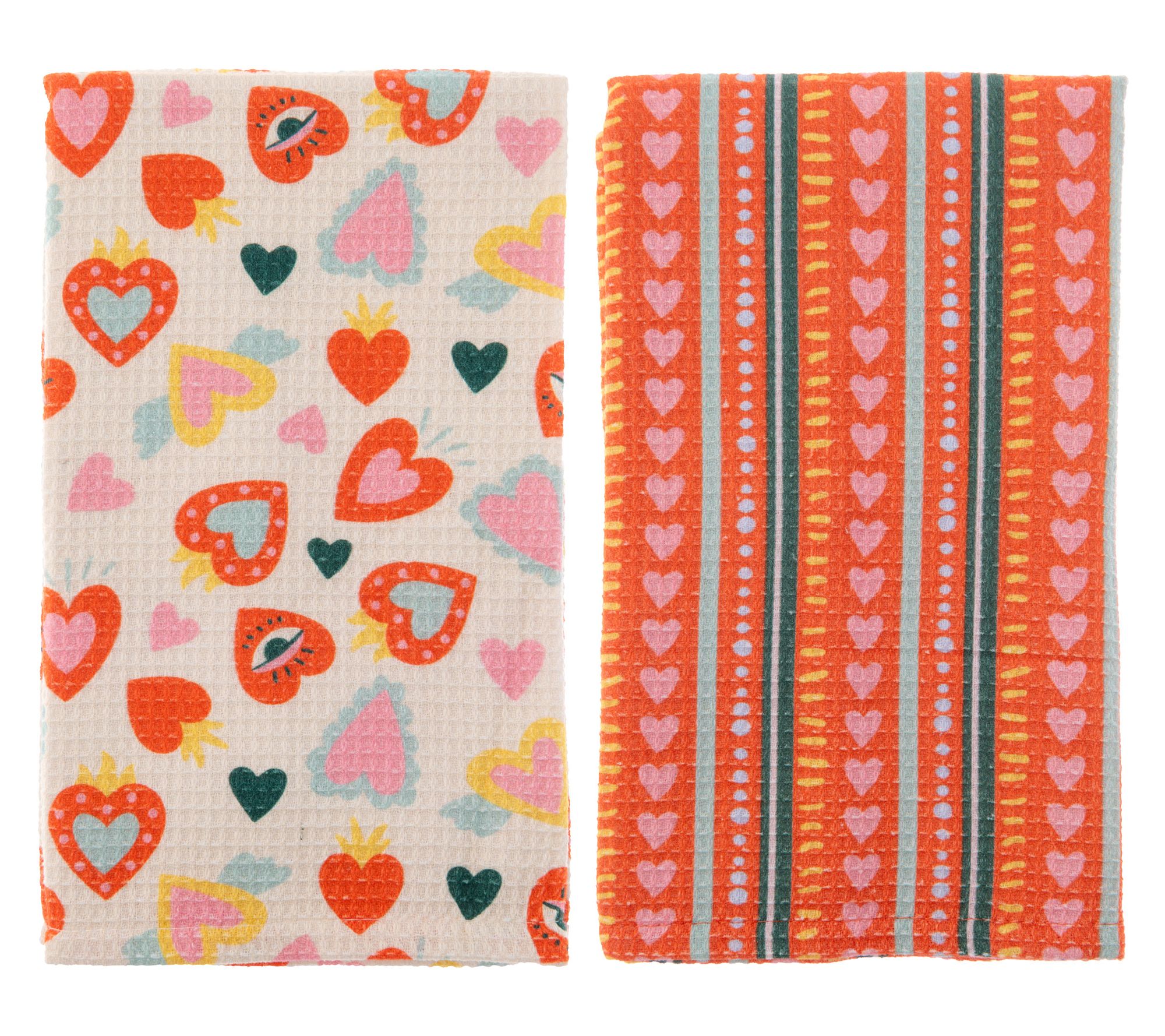 Karma Set of 2 Waffle Weave Tea Towels