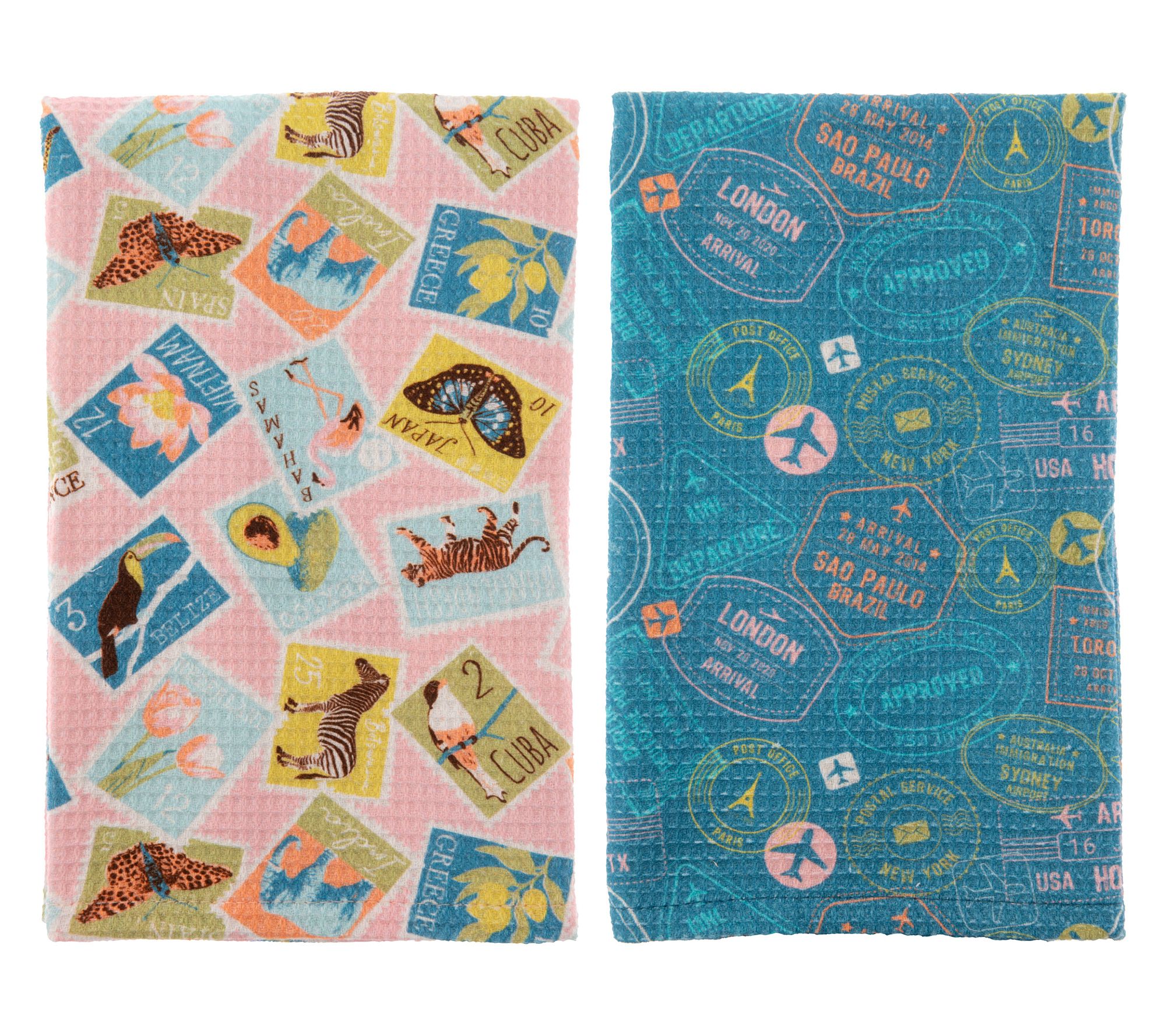 Karma Set of 2 Waffle Weave Tea Towels