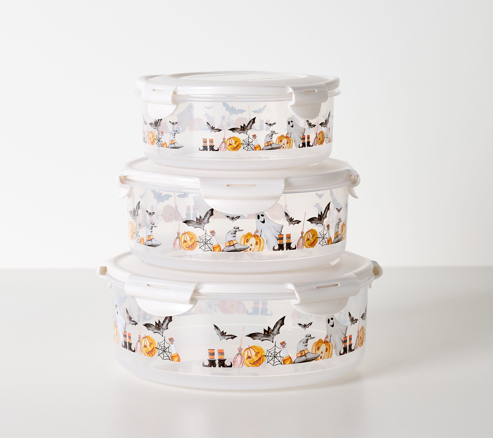 LocknLock 3Pc Nestable Printed Halloween Canisters