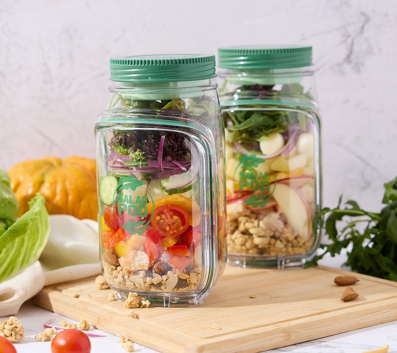 Prepara Set of 2 Portable Salad Pods