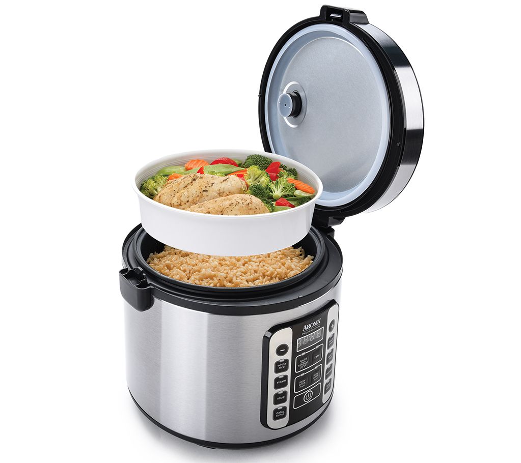 Aroma Digital Cool-Touch Rice Cooker & Food Steamer - QVC.com