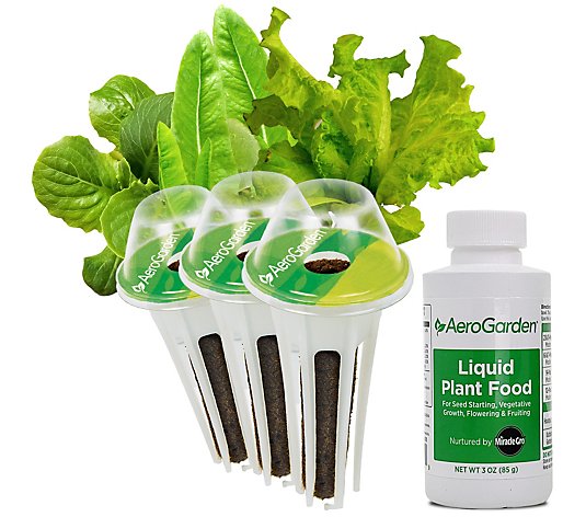 AeroGarden 3-Pod Heirloom Salad Greens Kit