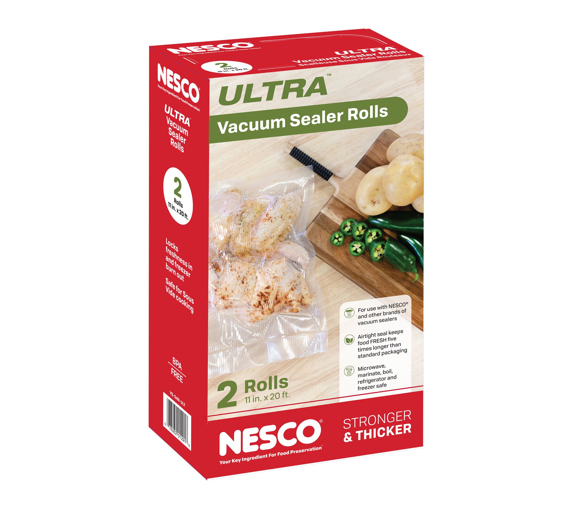 Nesco 2 ULTRA Vacuum Sealer Rolls (11-in. x 20-ft.)