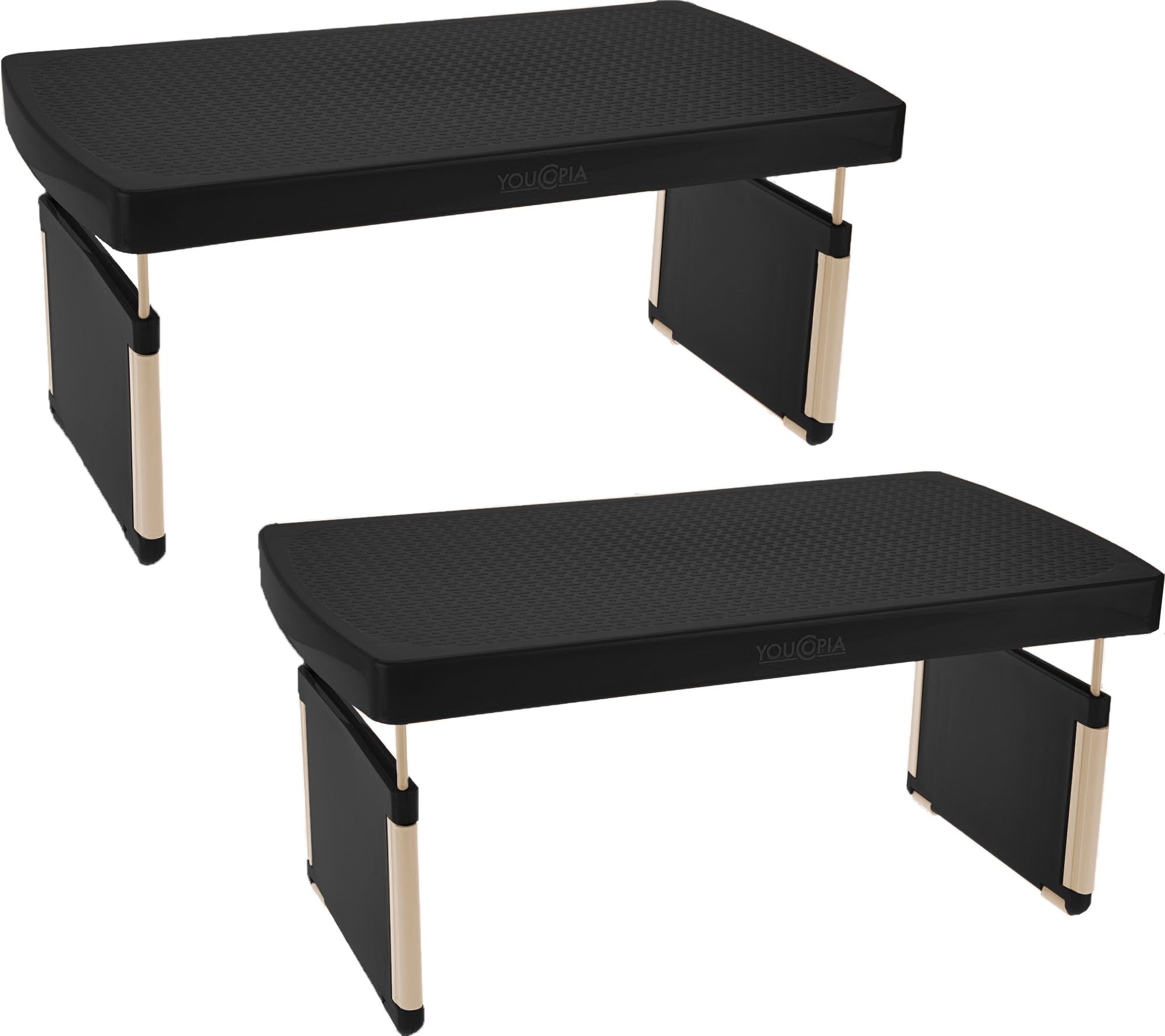 StoreMore Set of Two Adjustable Shelf Risers Shelf Risers