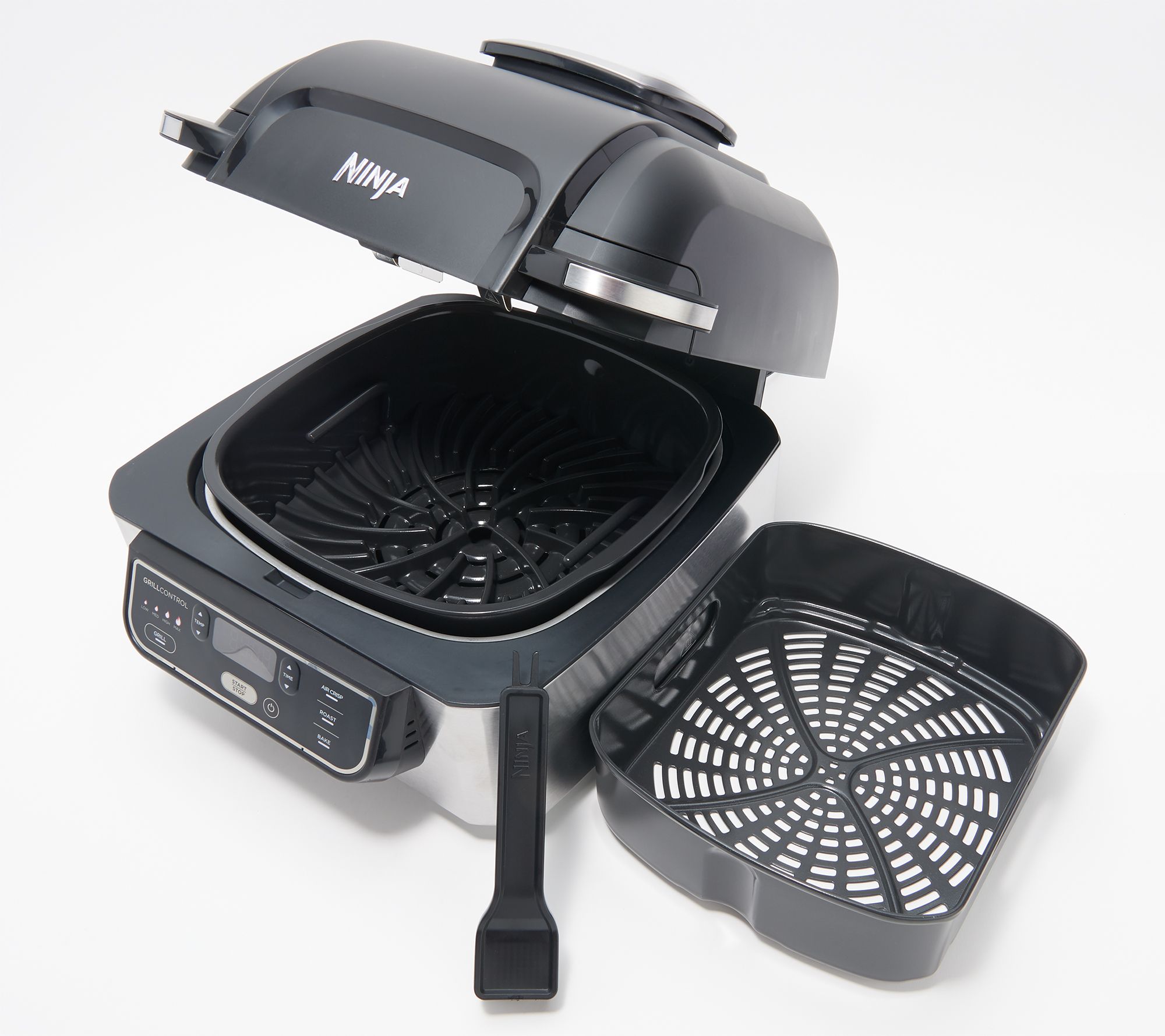 Ninja AG300 Foodi 4-in-1 Indoor Grill with 4 Quart Air Fryer Black Brand  New