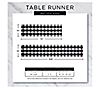 Design Imports 14" x 72" White Hearts Dobby Tab le Runner, 3 of 7