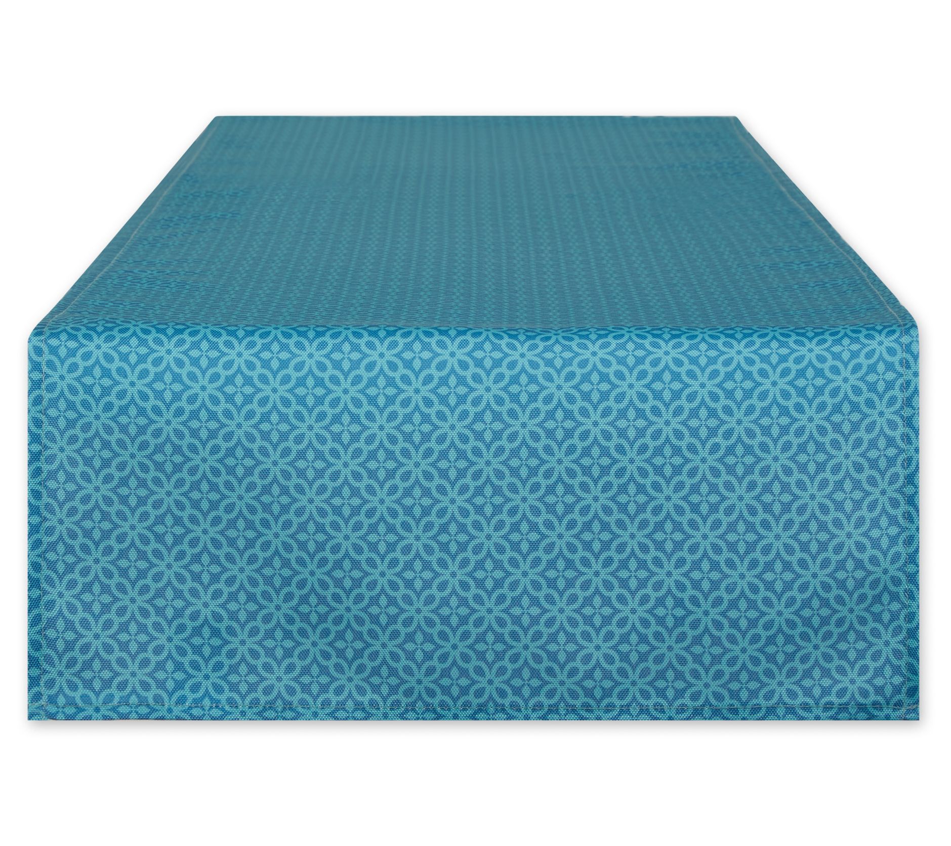 Design Imports 72" Storm Blue Lattice Outdoor Tble Runner
