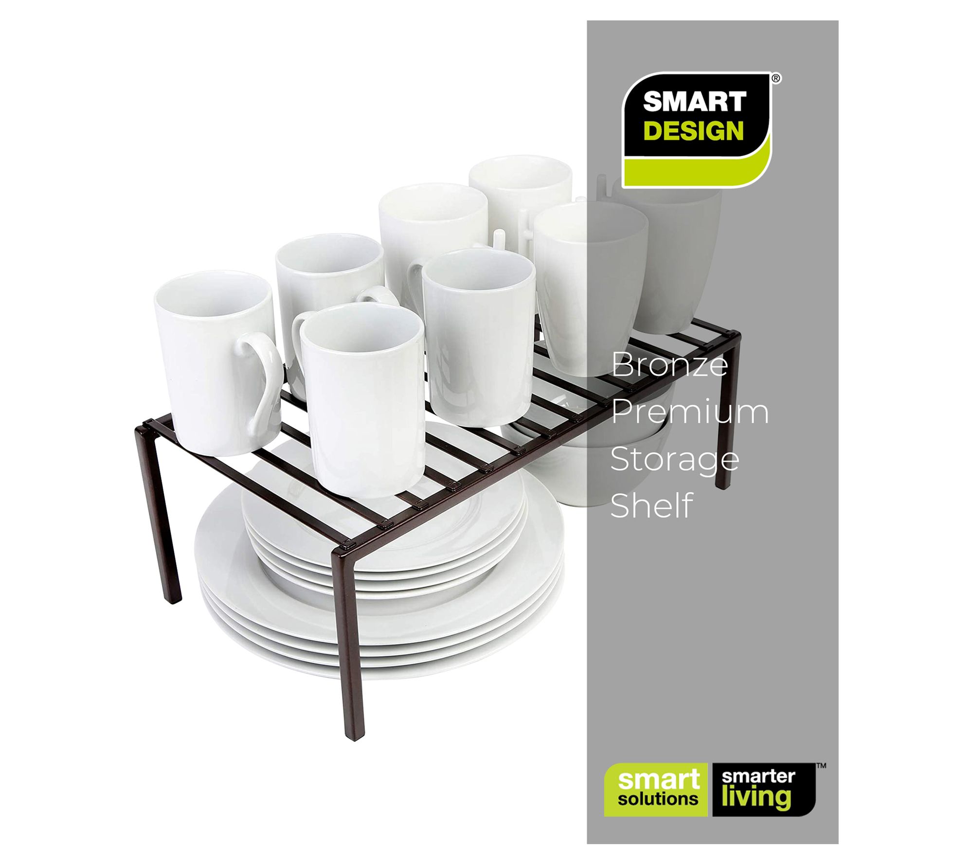 Smart Design 8.5 x 16 inch Premium Stor age Shelf Rack