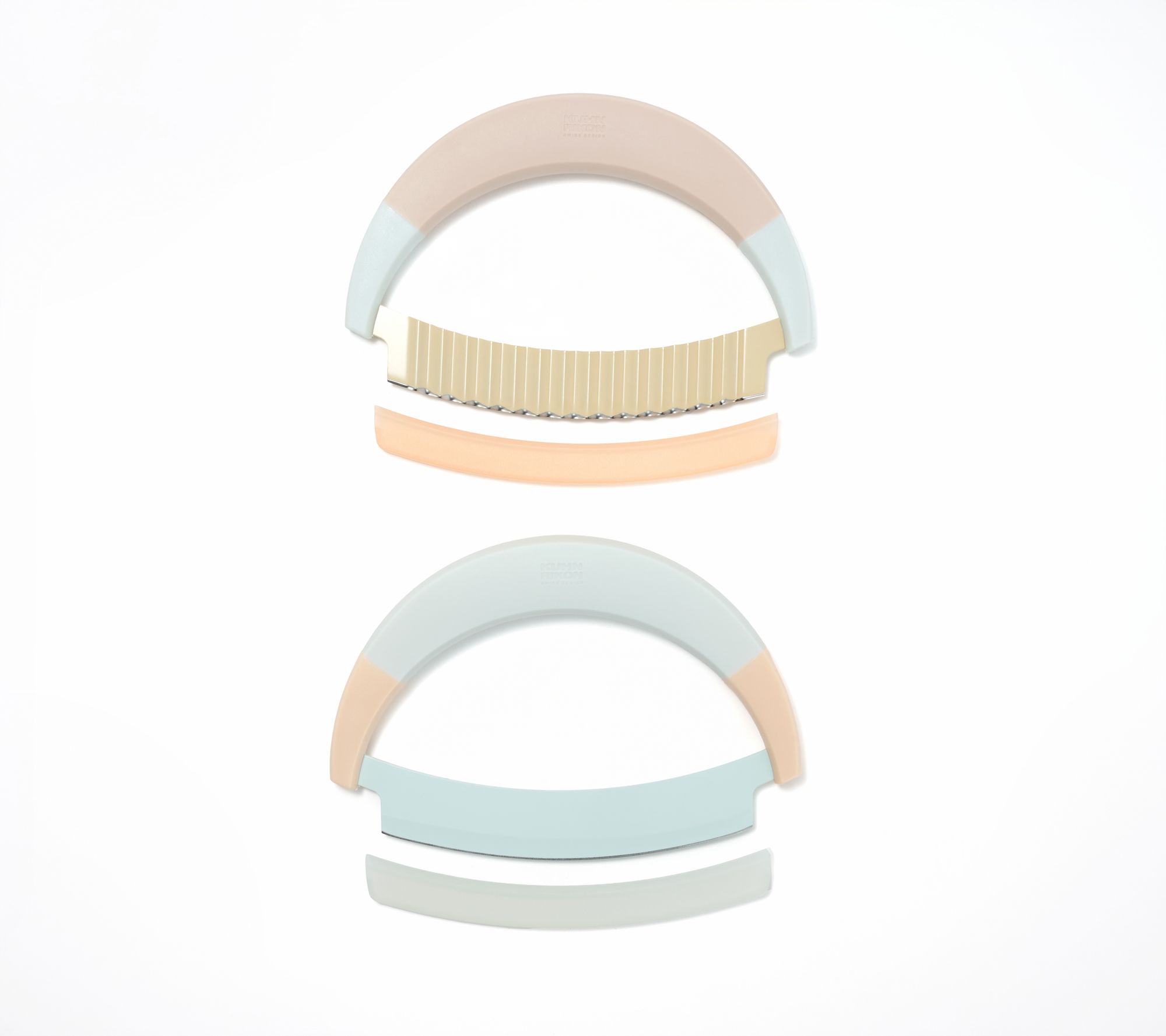 Kuhn Rikon Set of 2 Straight and Crinkle Edge Mezzaluna Set