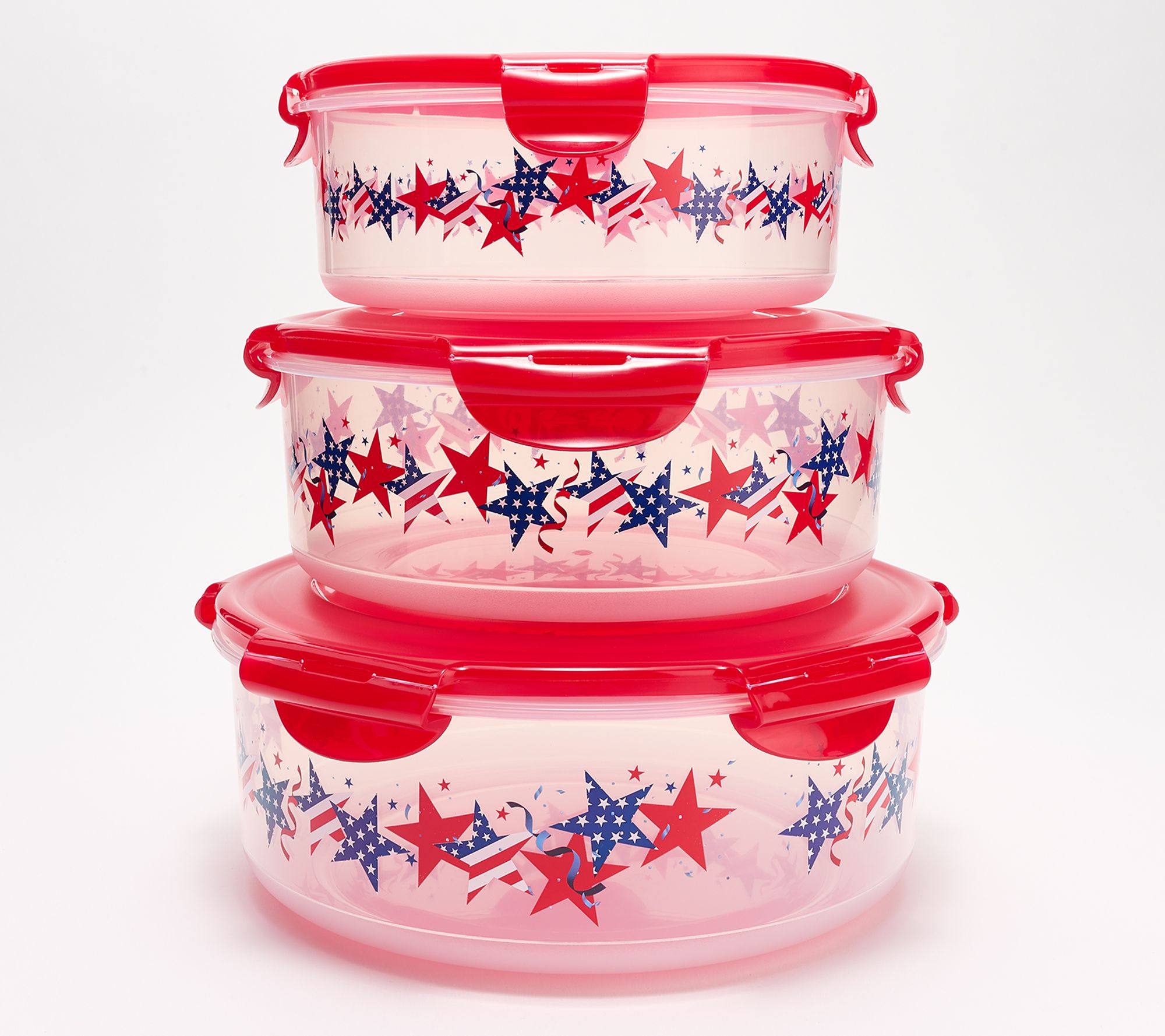 LocknLock 3-Piece Patriotic Nestable Canisters