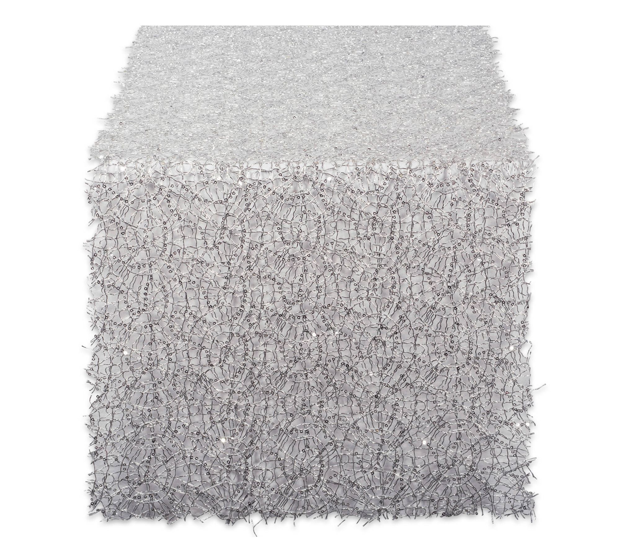 Design Imports Sequin Mesh Table Runner Roll 16In X 10 Ft