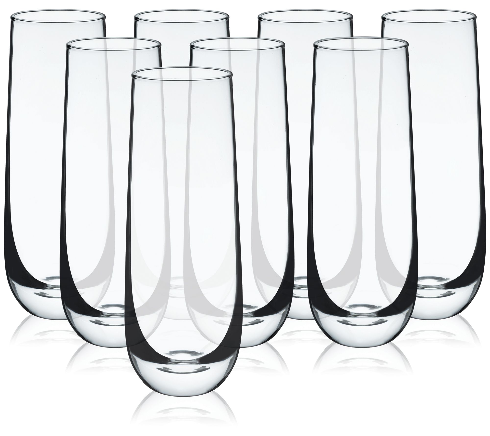 True Stemless Champagne Flutes Set of 8