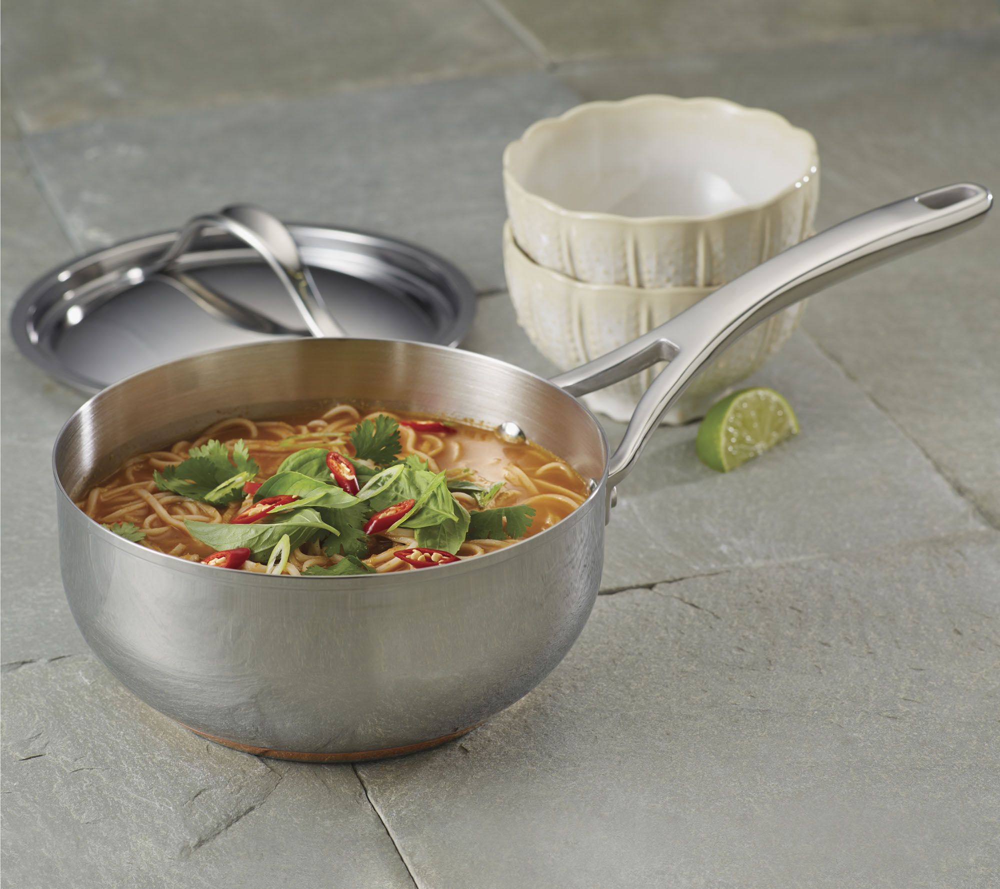 Anolon Nouvelle Copper Stainless Steel 2-1/2 Quart Saucier - QVC.com