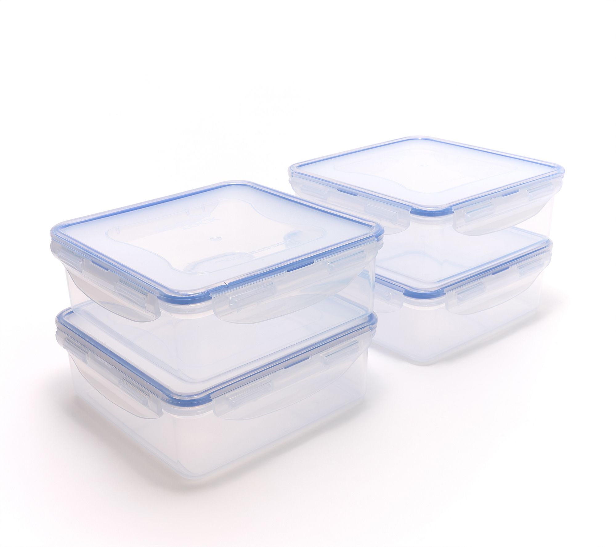 LocknLock Set of (4) 5-Cup Square Containers