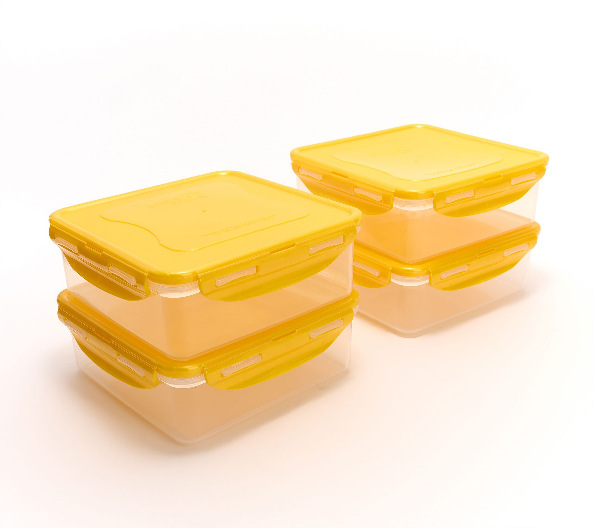 LocknLock Set of (4) 5-Cup Square Containers